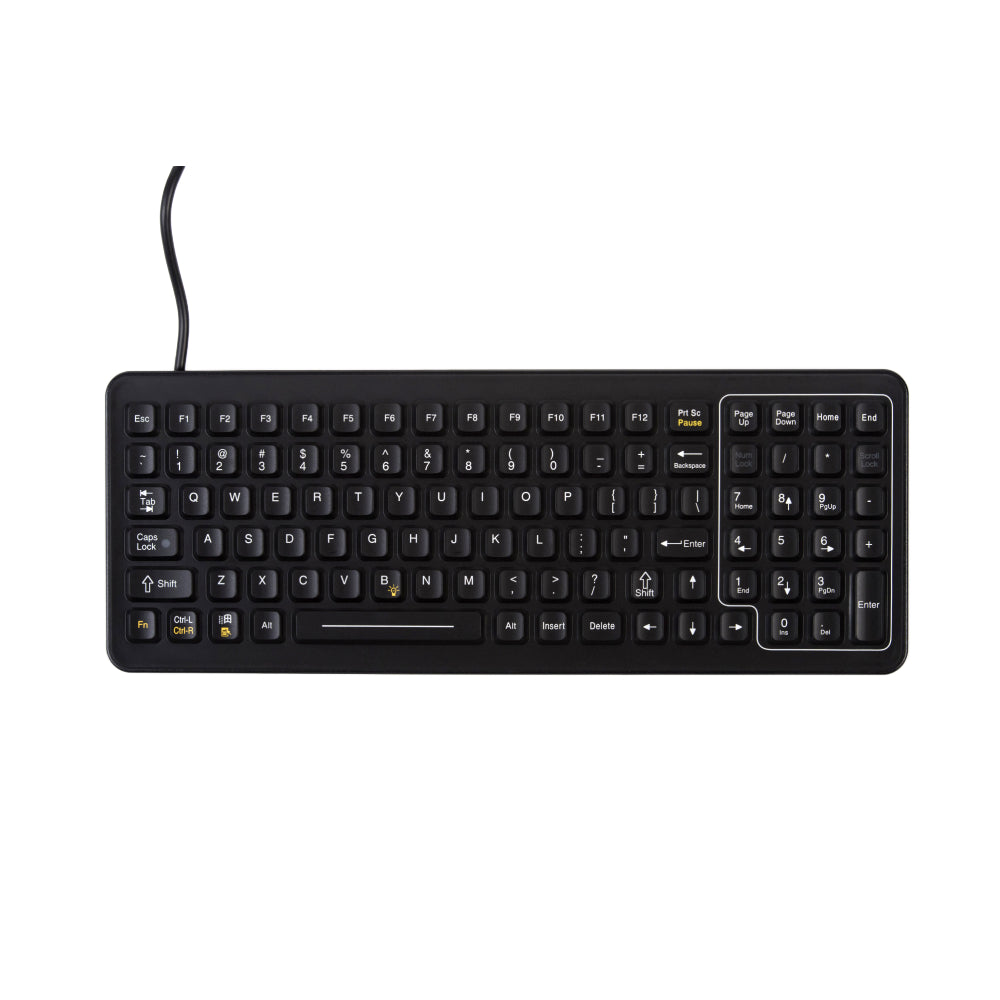 iKey Slim Rugged Keyboard - 8 Adjustable Backlighting Levels for Gaming, Office & Outdoor Use