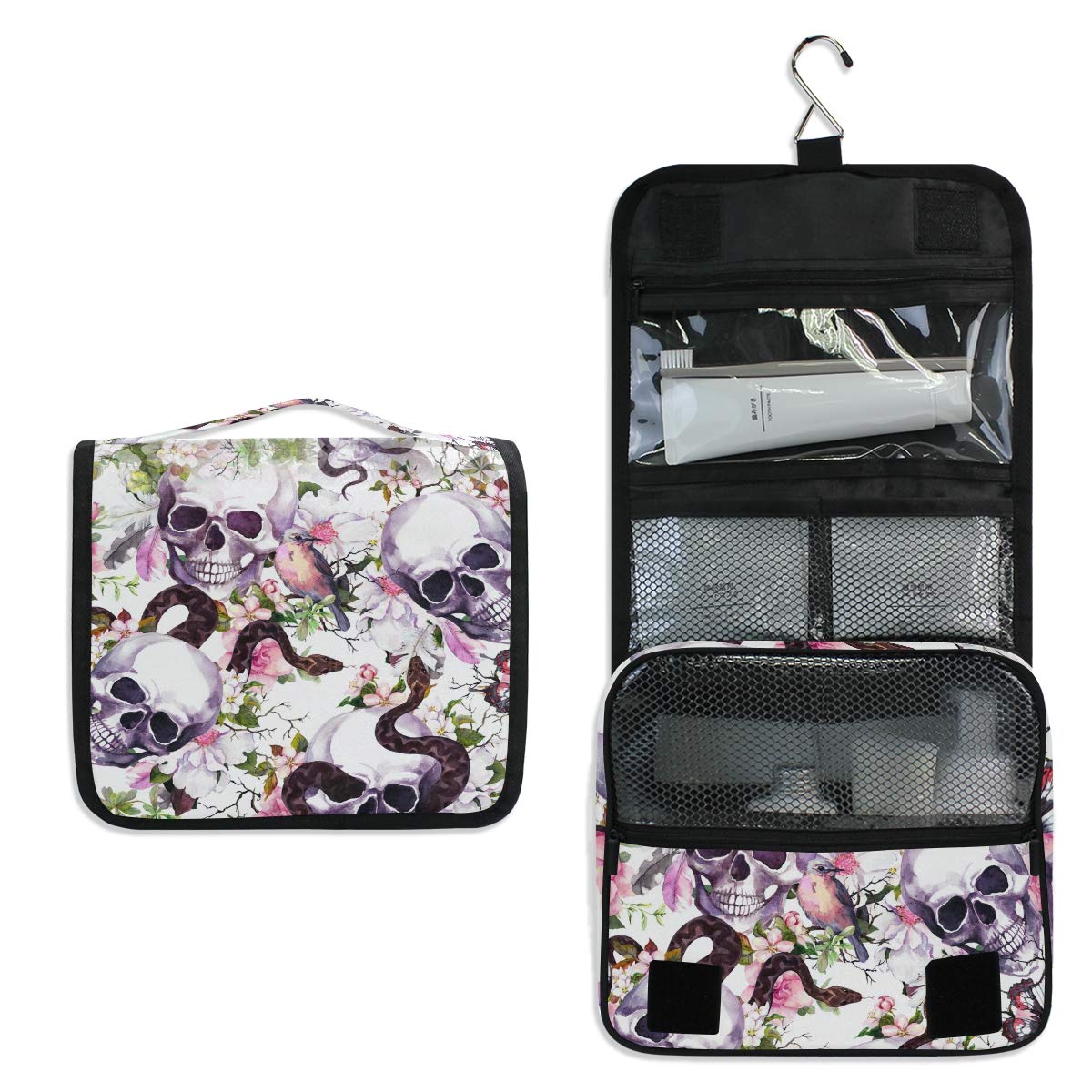 Linomo Hanging Travel Toiletry Bag for Women & Men - Large Waterproof Cosmetic Makeup Organizer with Hook | Perfect for Vacation, Gym, Camping & Business Trips