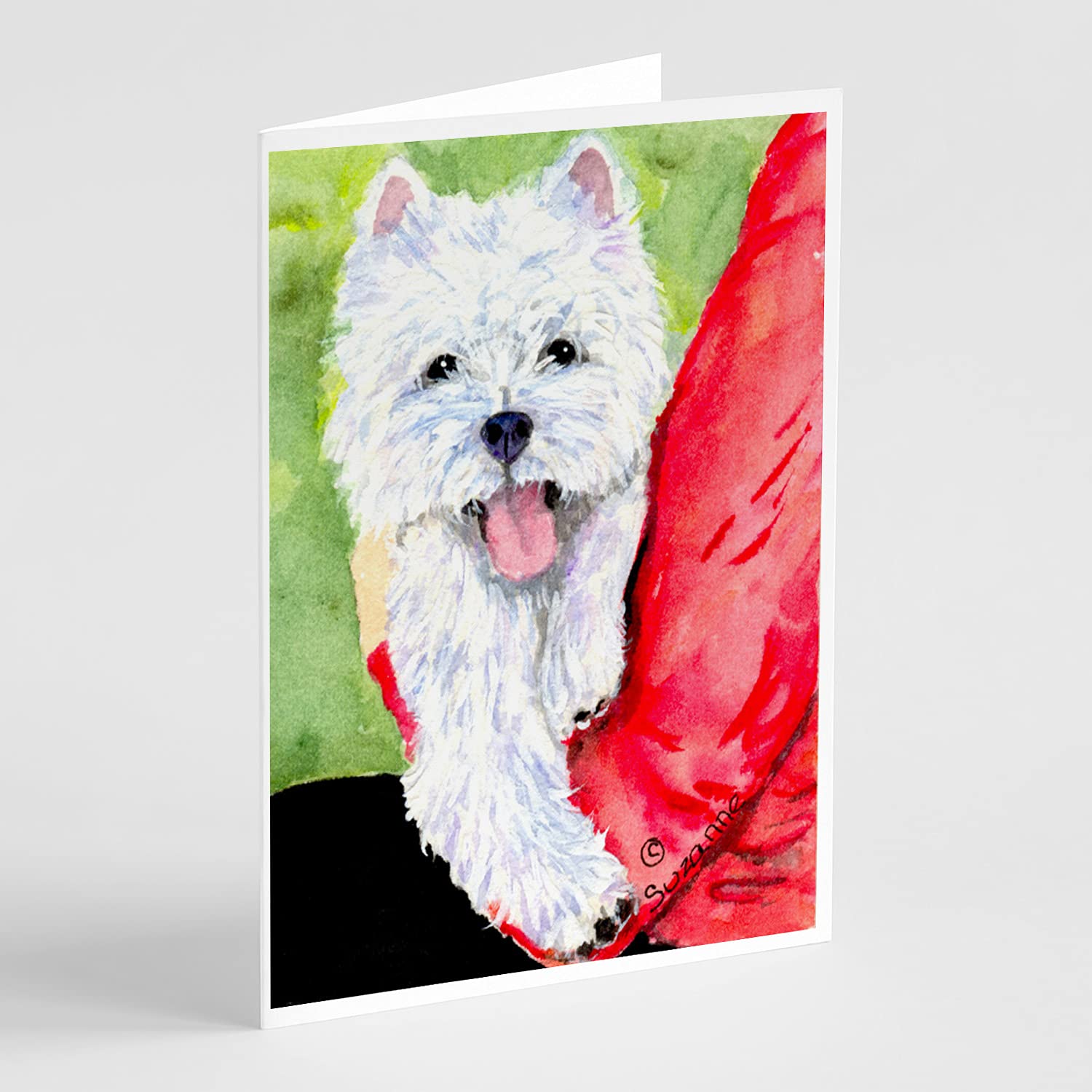 Westie Greeting Cards and Envelopes - Pack of 8 Blank A7 (5x7) Note Cards with Whimsical Design | Perfect for Birthdays, Thank You Notes & Special Occasions | Caroline's Treasures SS8784GCA7P