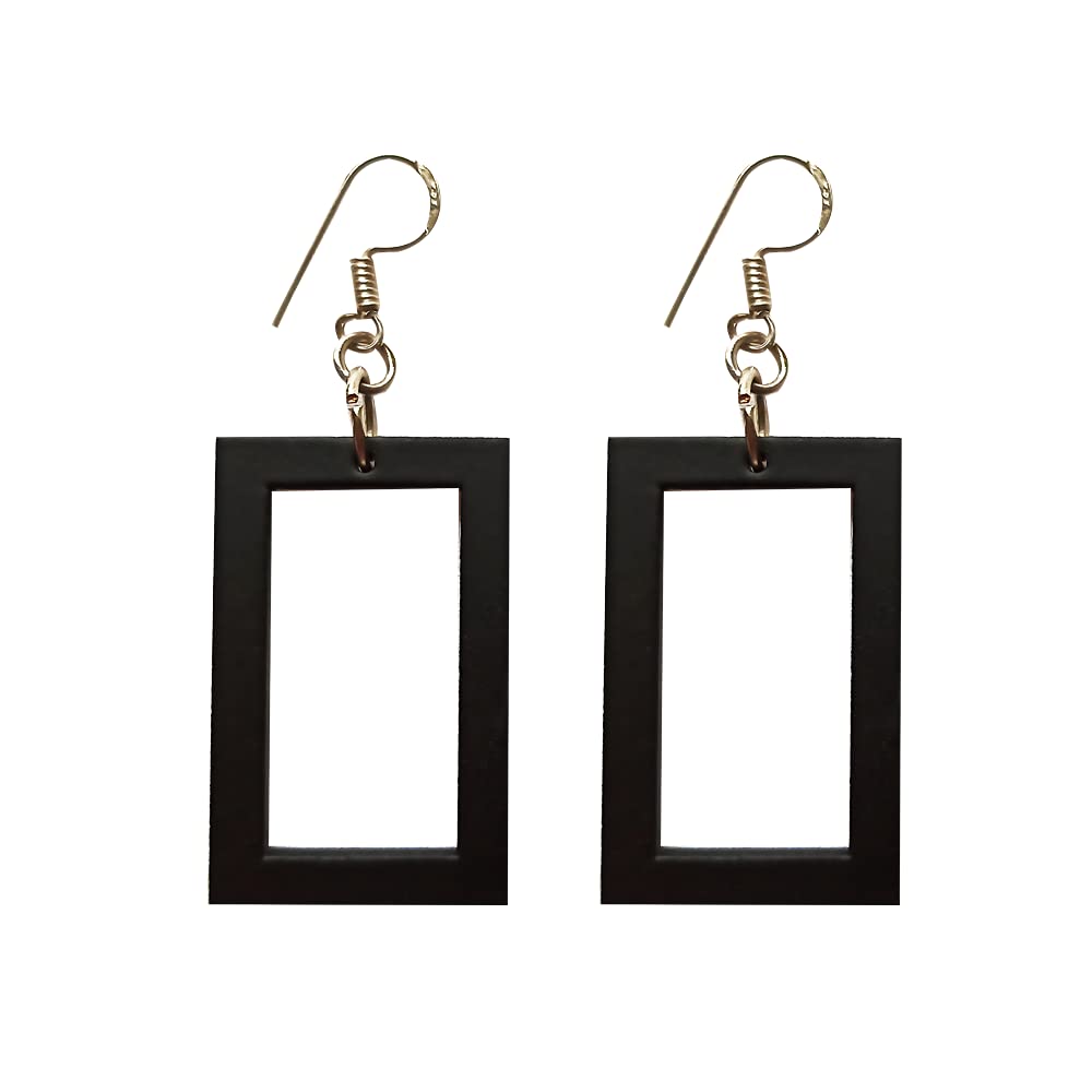 Handmade Wooden Creative Earrings for Women - Boho Chic Dangle Drop Earrings - Perfect for Casual Wear, Parties & Gifts