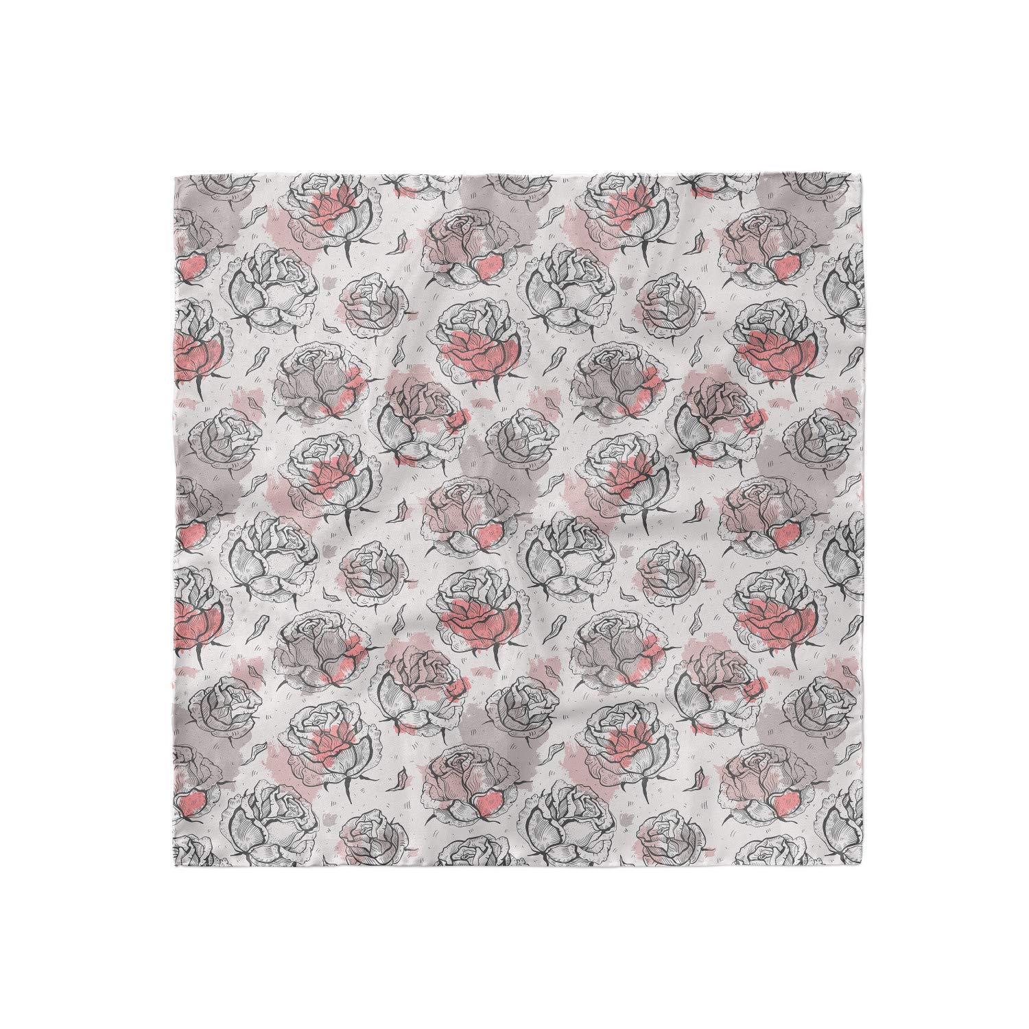 Ambesonne Floral Rose Headscarf - Soft Pastel Paint Blossom Hijab Scarf for Women, Muslim Fashion Accessory, Perfect for Daily Wear, Prayer, and Special Occasions