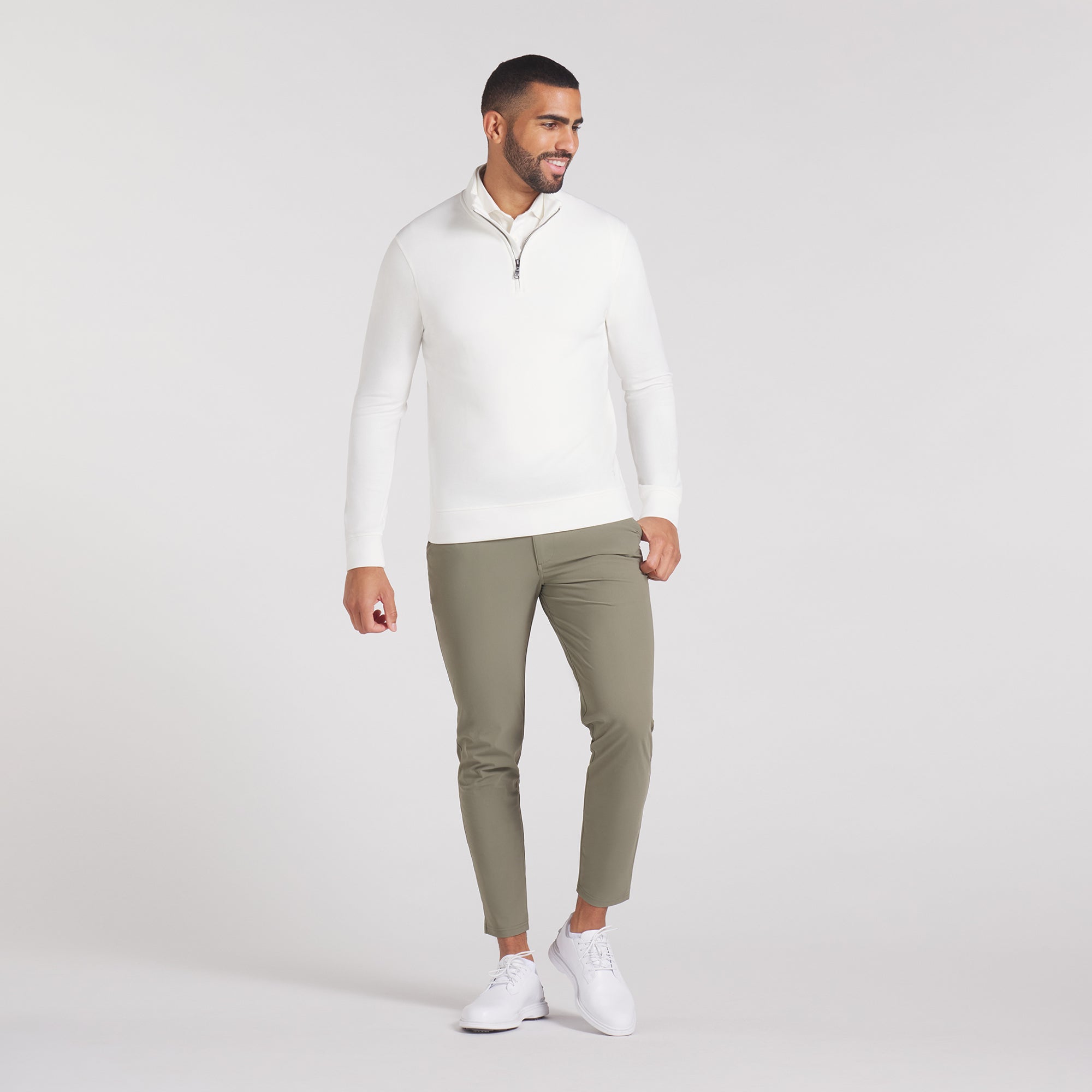 CLOUDSPUN Fleece Golf 1/4 Zip Pullover - Lightweight Warm Quarter-Zip Performance Shirt for Men - Perfect for Golfing, Running & Outdoor Activities