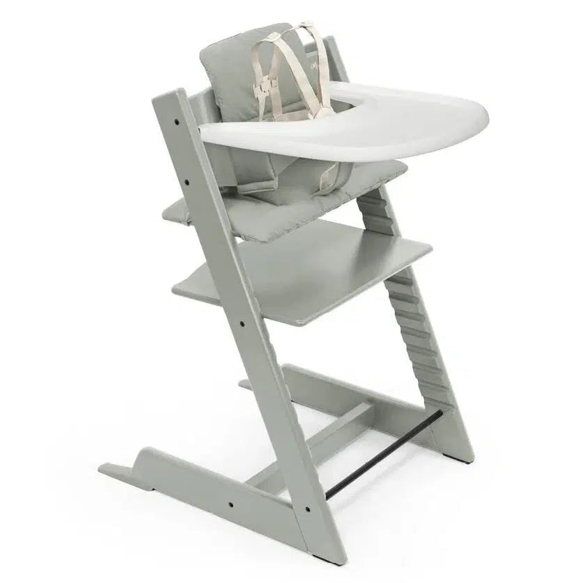 Stokke Tripp Trapp High Chair with Cushion & Tray - Glacier Green | Adjustable Baby Feeding Chair for Toddlers | Perfect for Dining, Kitchen & Nursery Use