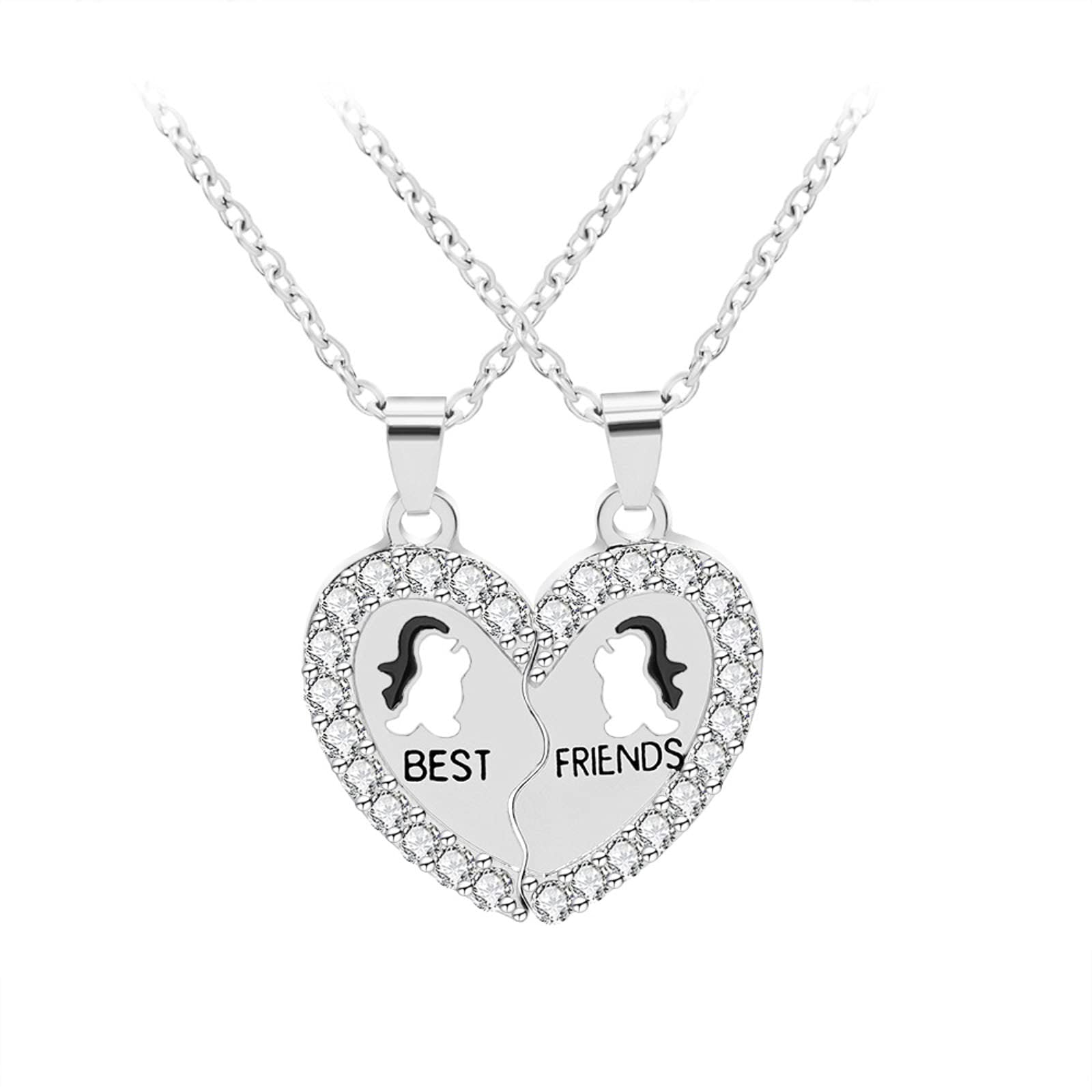 Elegant Silver Diamond Pendant Necklace for Women | Dainty Clavicle Chain Jewelry | Perfect Gift for Friends, Birthday, Anniversary | Fashionable & Timeless Design (One Size)