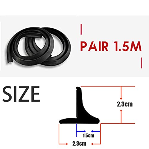 2Pcs Universal Car Wheel Fender Flare Extensions - Black Wheel Arch Trim Eyebrow Shaping for Trucks & SUVs - Durable ABS Plastic for Off-Road & Street Driving Protection
