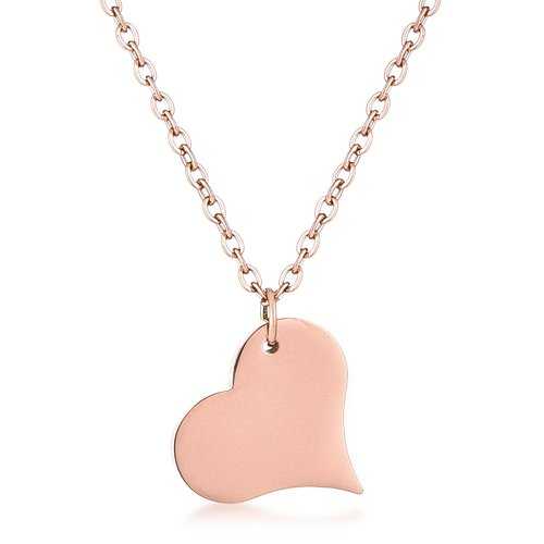Elegant Rose Gold-Tone Heart Pendant Necklace for Women - Perfect for Valentine's Day Gifts, Anniversaries & Romantic Occasions