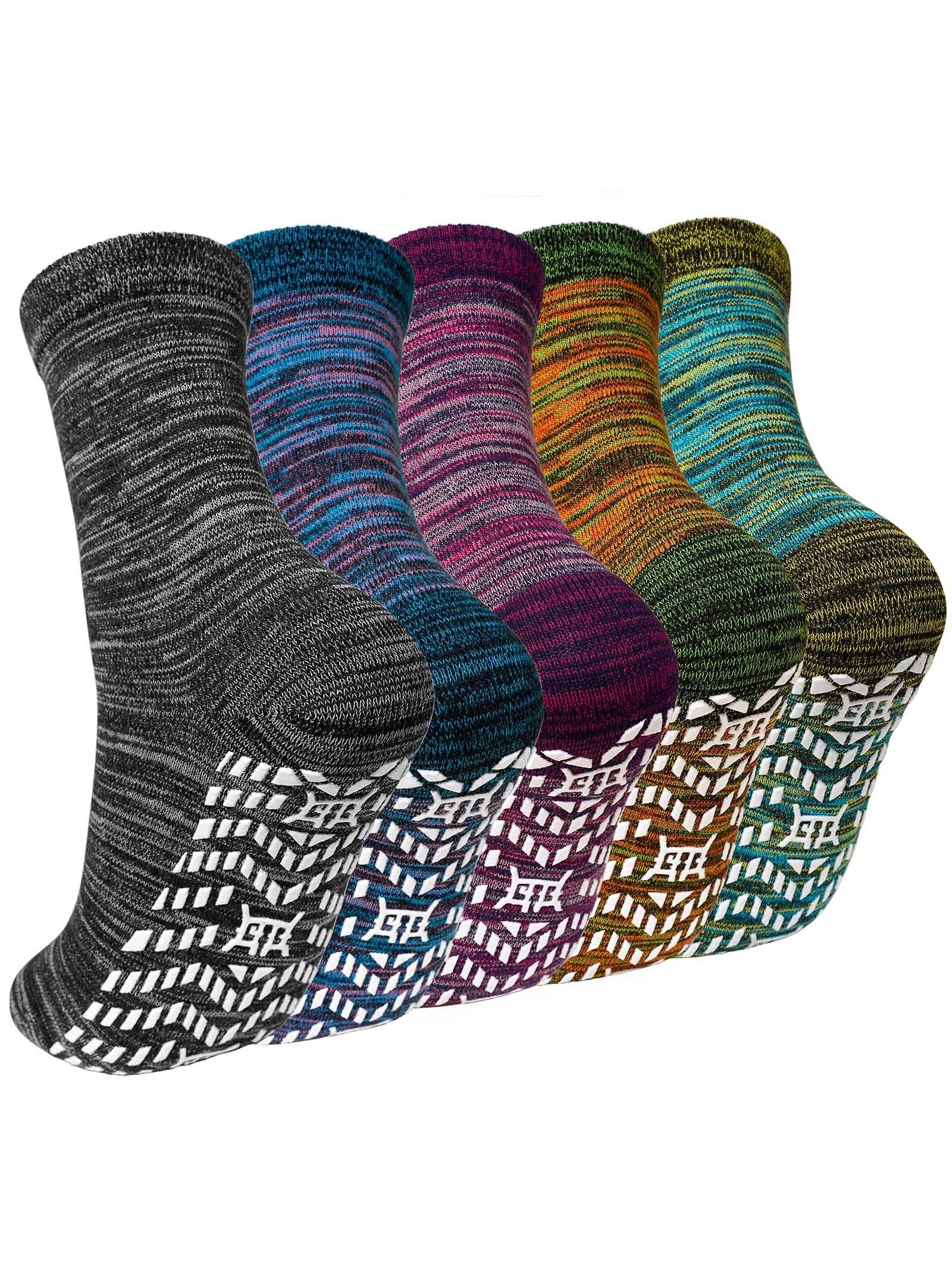 Non-Slip Grip Socks for Men & Women - Anti-Slip Hospital Socks for Seniors, Yoga, Pilates - Comfortable & Breathable for Home, Workout & Healthcare Use