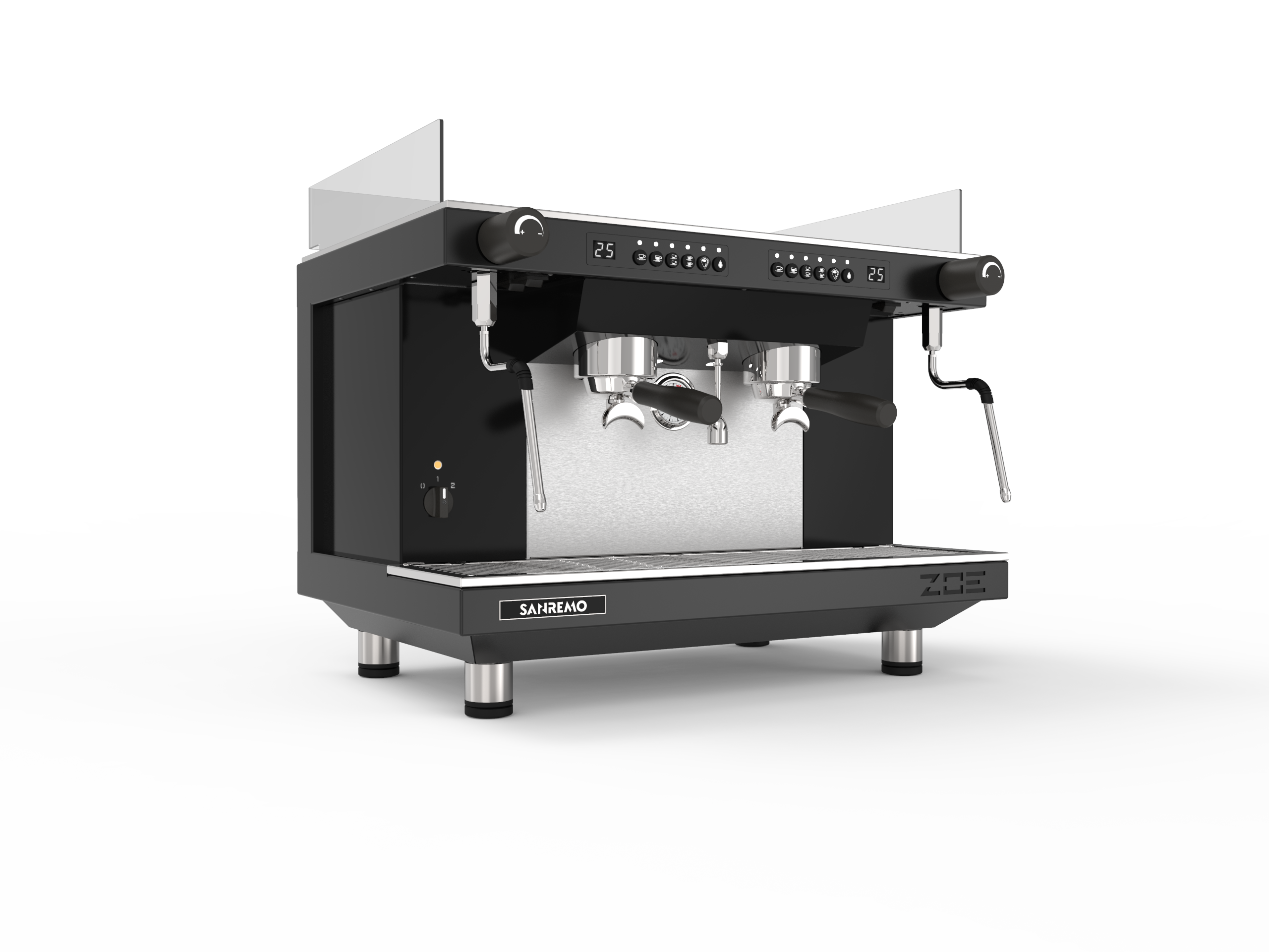 Sanremo ZOE Competition Tall 2 Group Commercial Espresso Machine - Black | Professional Coffee Shop & Cafe Use