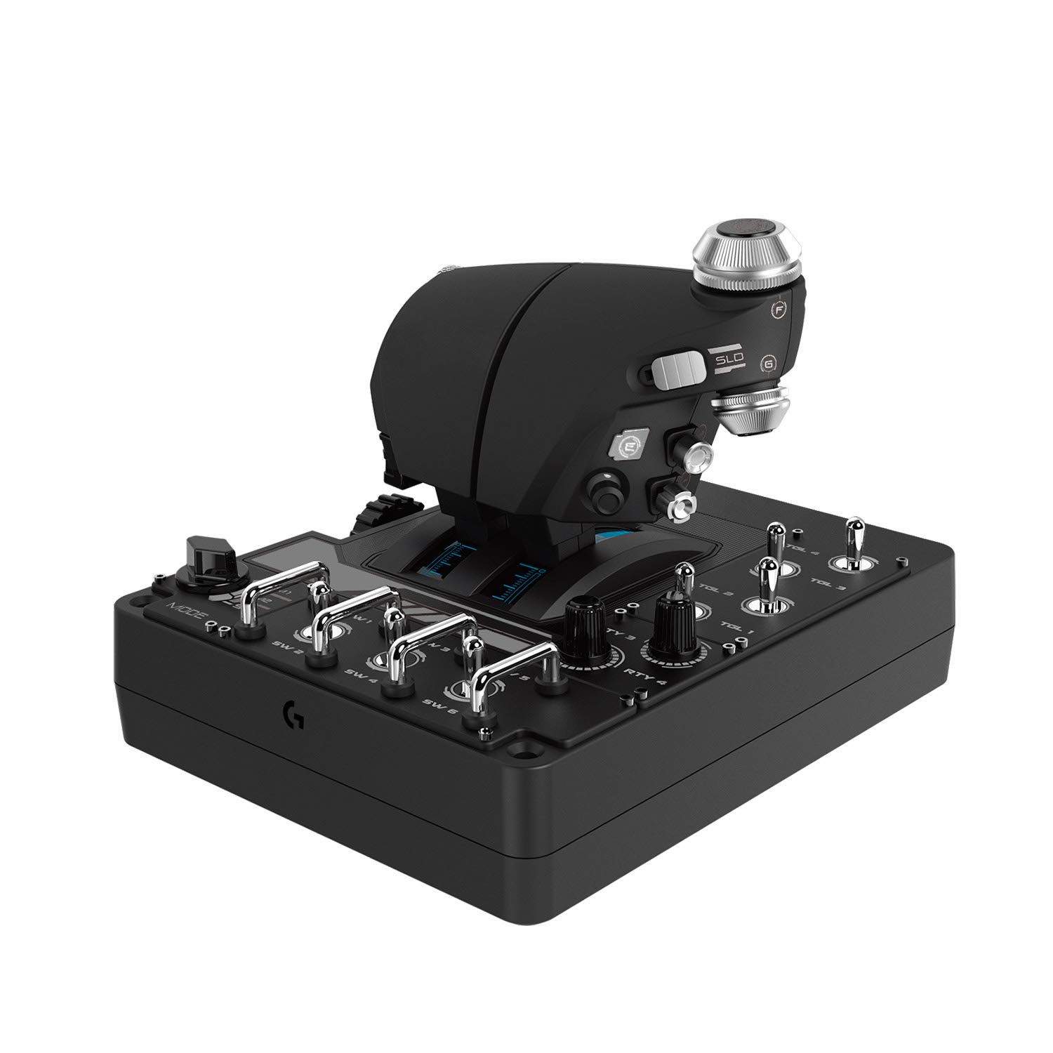 Logitech G X56 H.O.T.A.S Flight Simulator Controller - Throttle & Joystick Combo with 189 Programmable Controls, 4 Spring Options, RGB Lighting, Dual USB for PC (Black) - Perfect for Flight Simulation Games & Professional Pilot Training