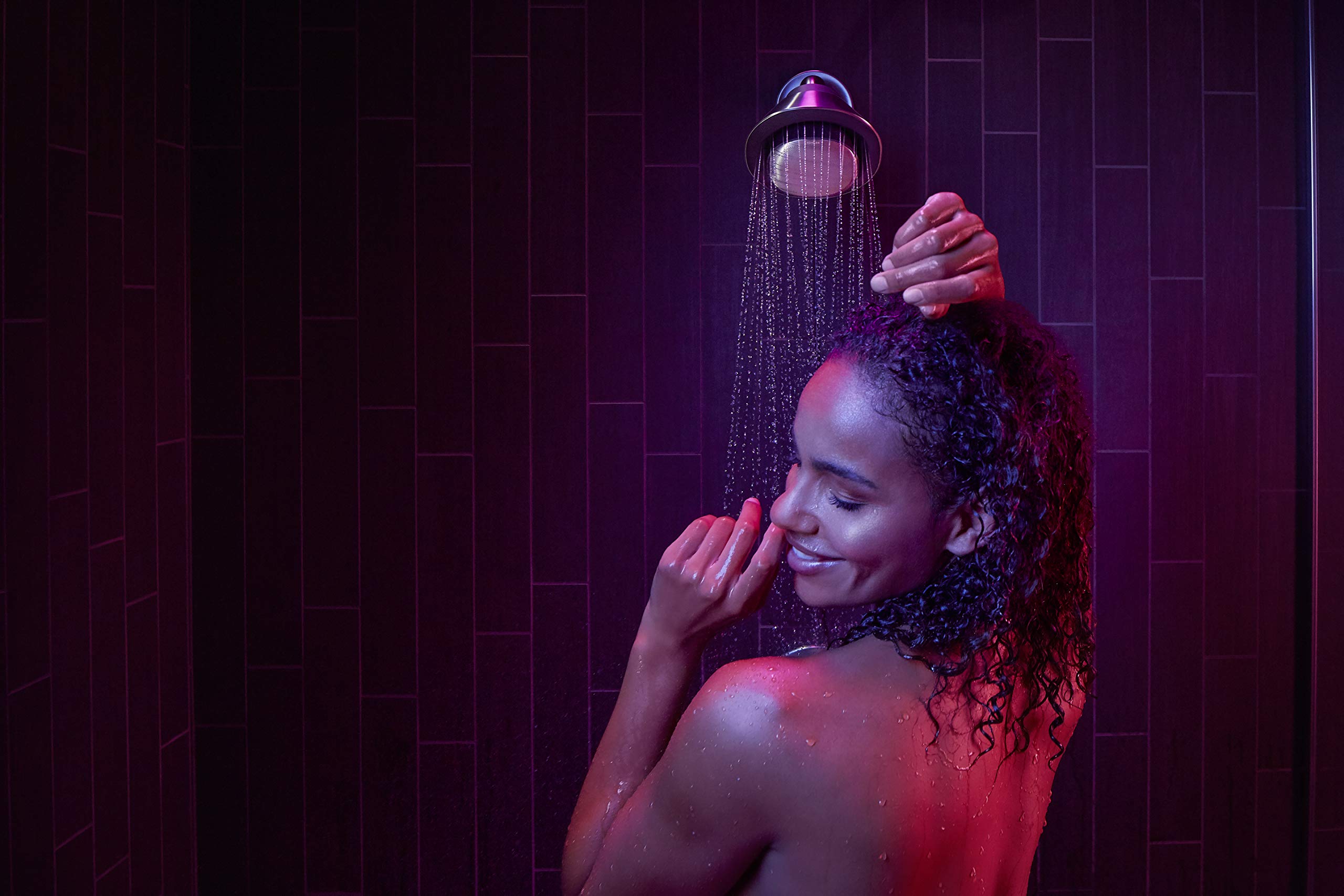 MOXIE® 2.5GPM Bluetooth Shower Head with Speaker - High Pressure Rainfall Showerhead for Bathroom, Water Saving & Hands-Free Music Experience - Perfect for Relaxing Showers, Spa Days & Morning Routines