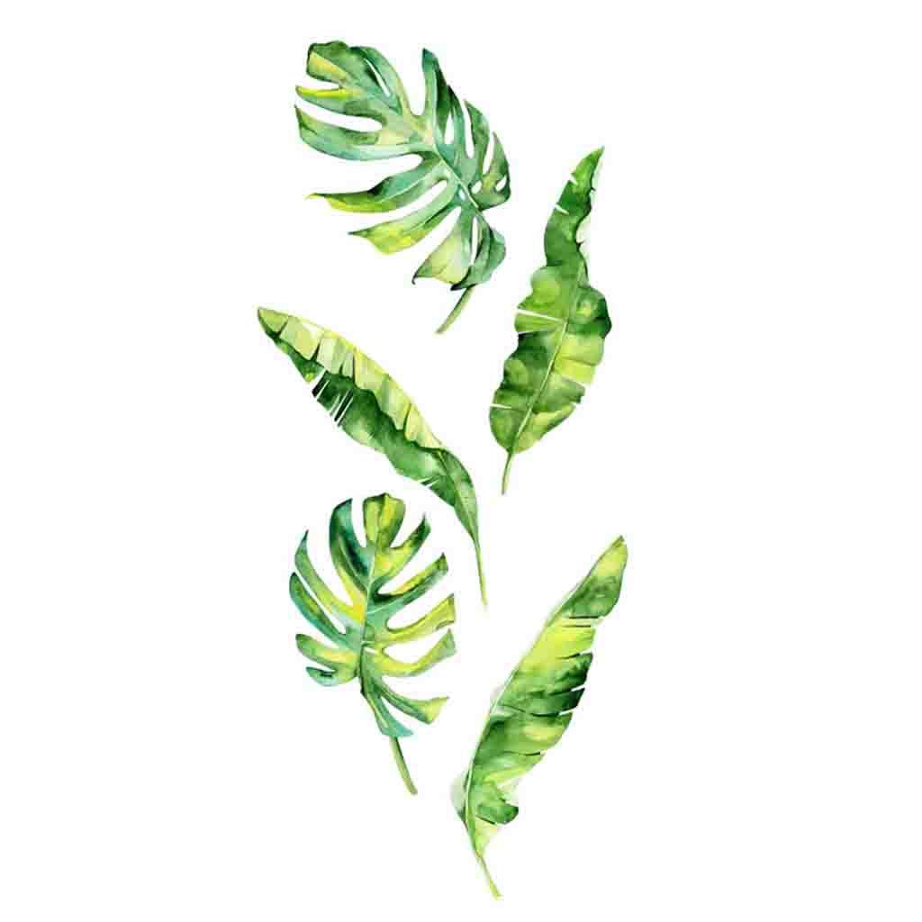 Celendi Tropical Leaf Wall Stickers - Kitchen & Home Decor for Summer