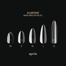 Apres Gel X Tips Natural Almond Long Mini (280Pcs) - Professional Salon Quality Press On Nails for Manicure, DIY Nail Art, Home & Party Use