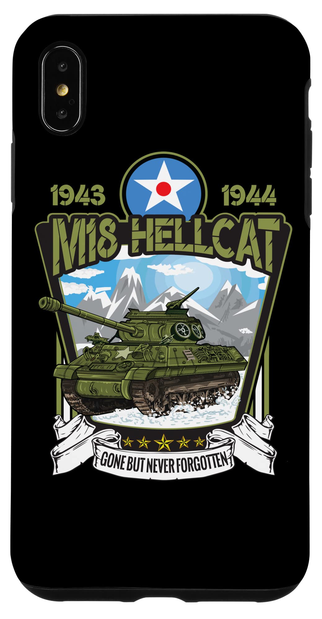 iPhone XS Max Case - M18 Hellcat Tank Destroyer WW2 & Korean War Military Gift - Perfect for History Buffs & Veterans