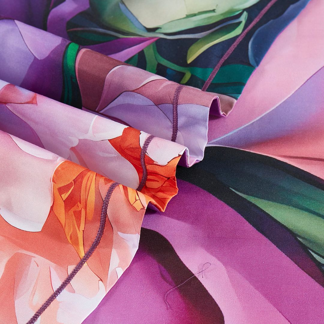 Kaie Floral Quilt Cover Set - Super King Size Bedding | Soft & Breathable Duvet Cover with Pillowcases | Perfect for Master Bedroom, Guest Room & Luxury Hotels