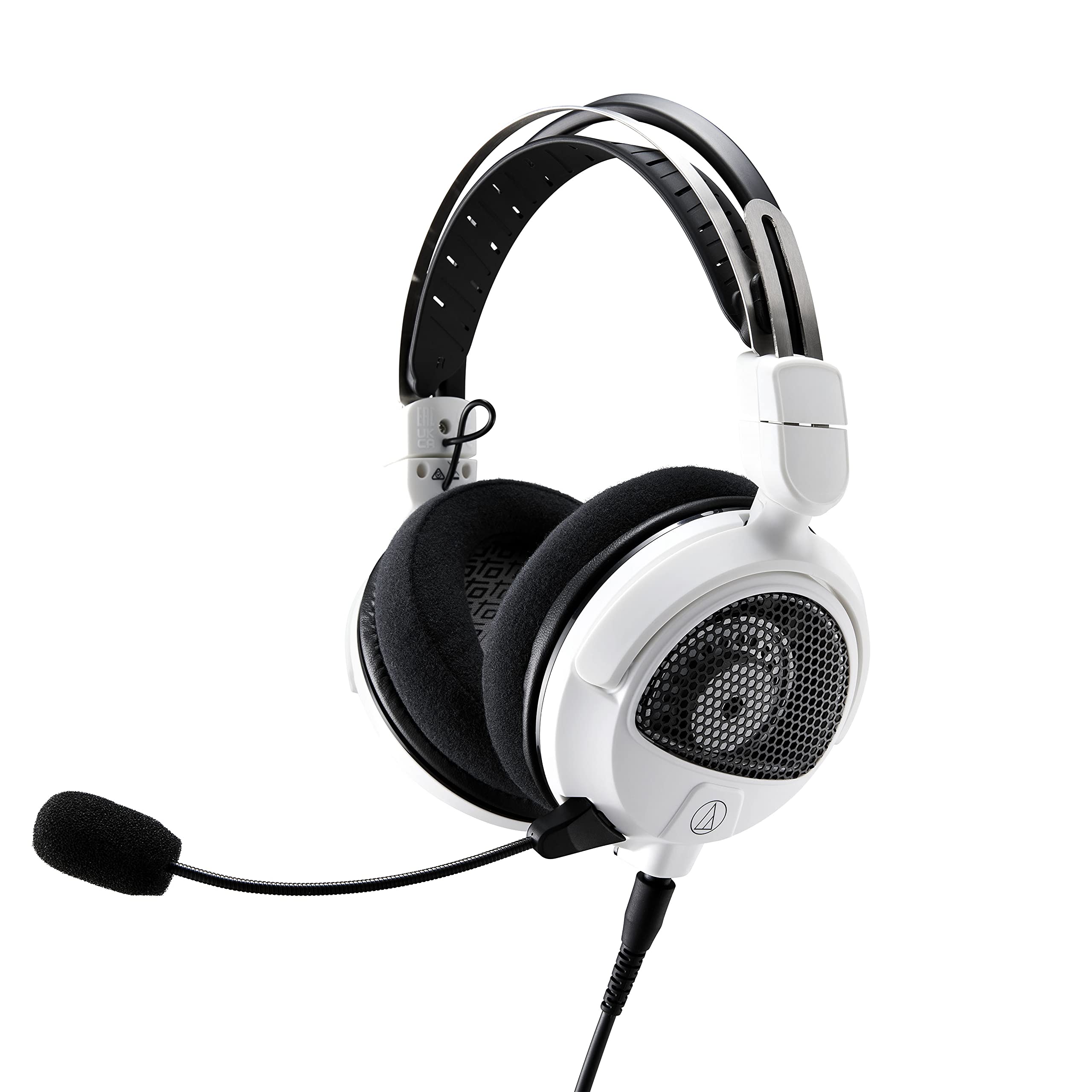 Audio-Technica ATH-GDL3WH Open-Back Gaming Headset with Detachable Mic - White | Professional PC & Console Gaming Headphones for Esports, Streaming & Music Listening