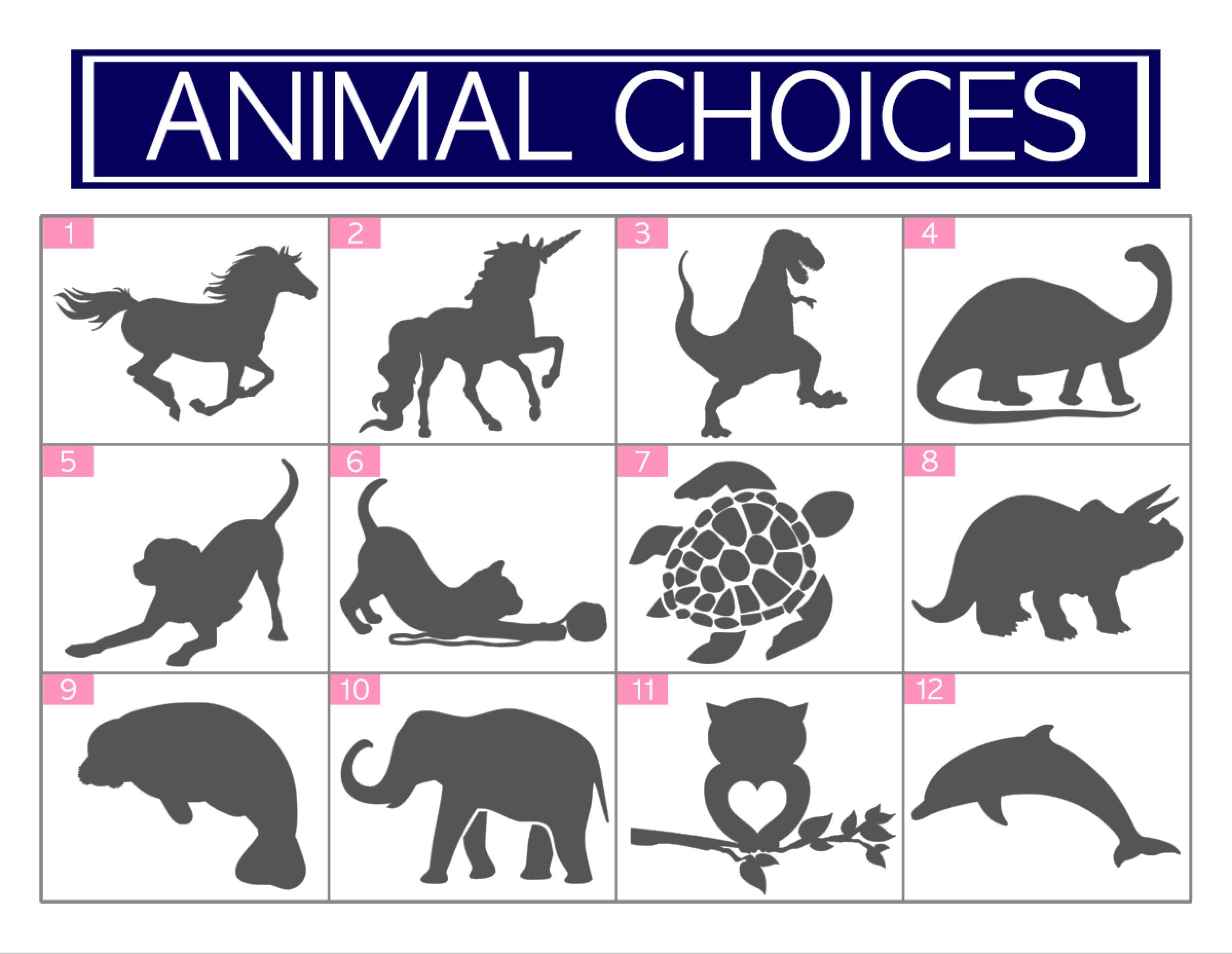 Custom Kids Animal Decals - Personalized Vinyl Stickers for Water Bottles, Laptops & More - Fun Name Labels for School, Nursery & Playtime