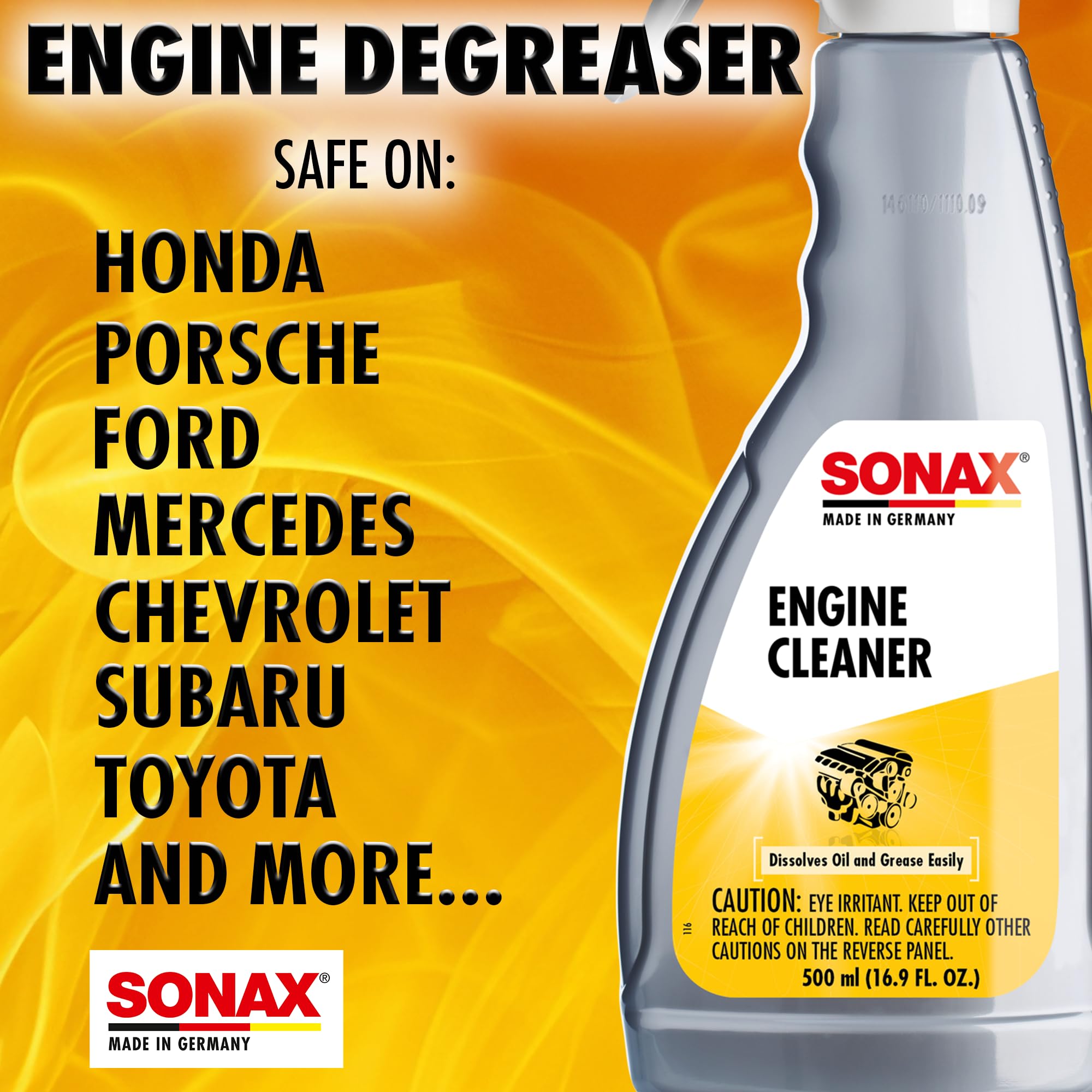 SONAX Engine Cleaner 10L - Professional Engine Degreaser & Detoxifier for Cars, Trucks & Motorcycles - Deep Cleans Fuel Injectors, Pistons & Valves - Ideal for Auto Shops, DIY Car Maintenance & Engine Restoration