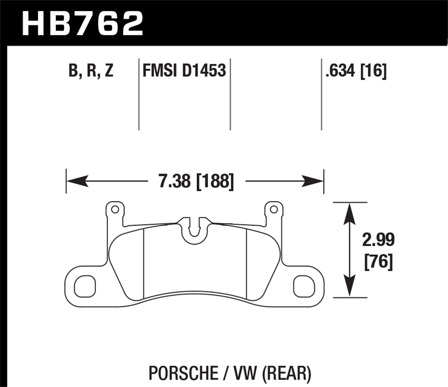 HB762B.634 HPS 5.0 High-Performance Street Brake Pads for Cars & Trucks - Perfect for Daily Driving, Commuting & Performance Upgrades