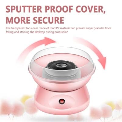 Best Kids Cotton Candy Machine for Home Use - Durable Metal Candy Maker with Spill-Proof Plate - Easy to Use for Birthday Parties & Family Gatherings