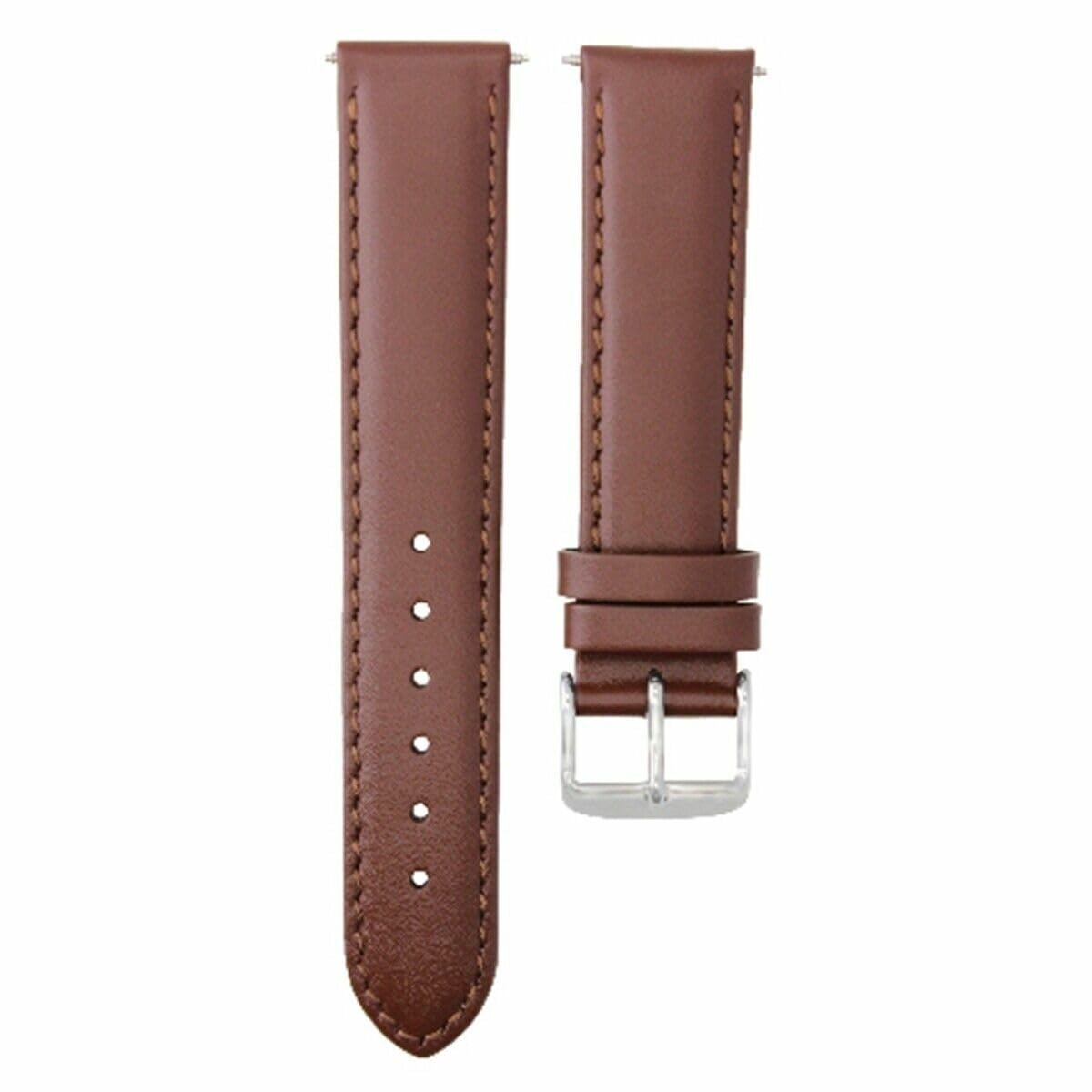 22mm Smooth Genuine Leather Watch Band Strap - Compatible with Montblanc Bol 3600296 Watch - Light Brown/Tan - Replacement Strap for Business & Casual Wear