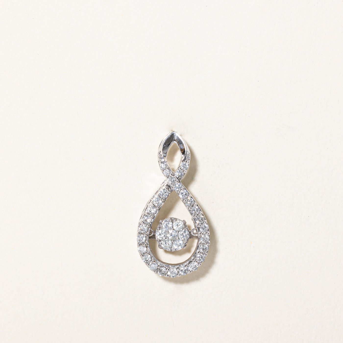 0.57ctw Diamond Teardrop Pendant Necklace - 14K White Gold Elegant Jewelry for Women - Perfect for Weddings, Anniversaries & Special Occasions