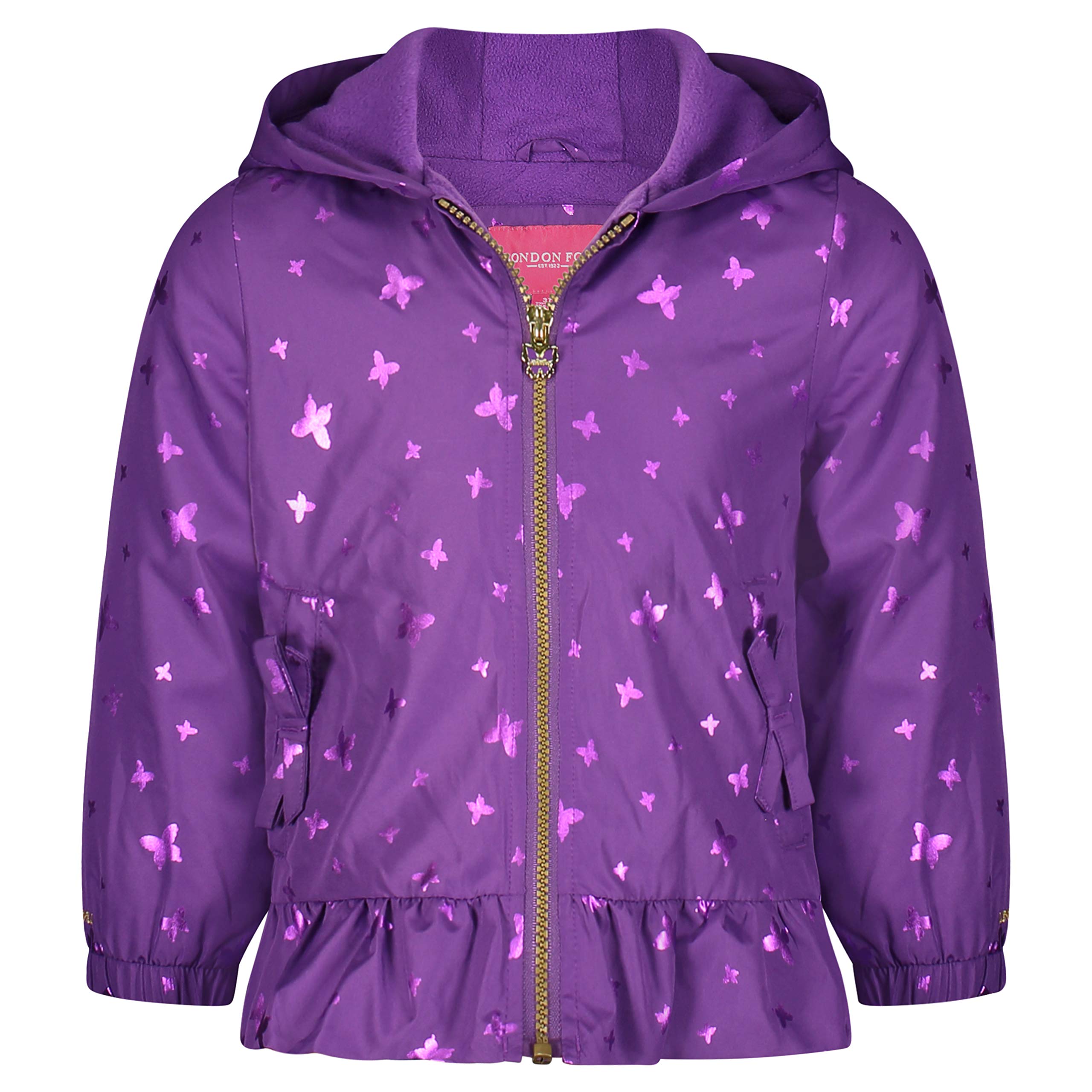 London Fog Girls' Midweight Fleece Lined Jacket - Warm Winter Coat for School & Outdoor Activities | Water-Resistant & Stylish Outerwear for Teens