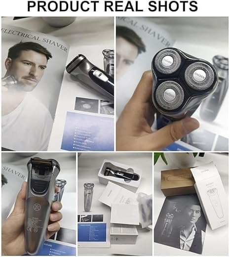 Electric Shavers for Bald Men - Rechargeable Men's Shaver with Type-C & Intelligent Control, Travel Lock - Perfect for Home, Travel & Gym Use