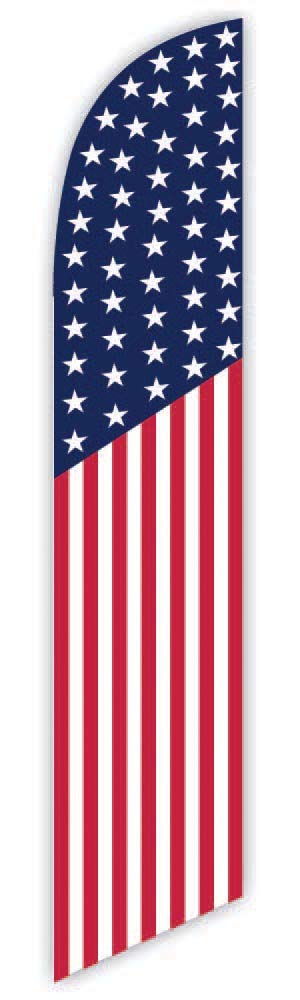 12ft USA Flag Advertising Feather Flag - Replacement Flag Only (No Pole Set Included) | Perfect for Outdoor Events, Car Dealerships & Patriotic Displays