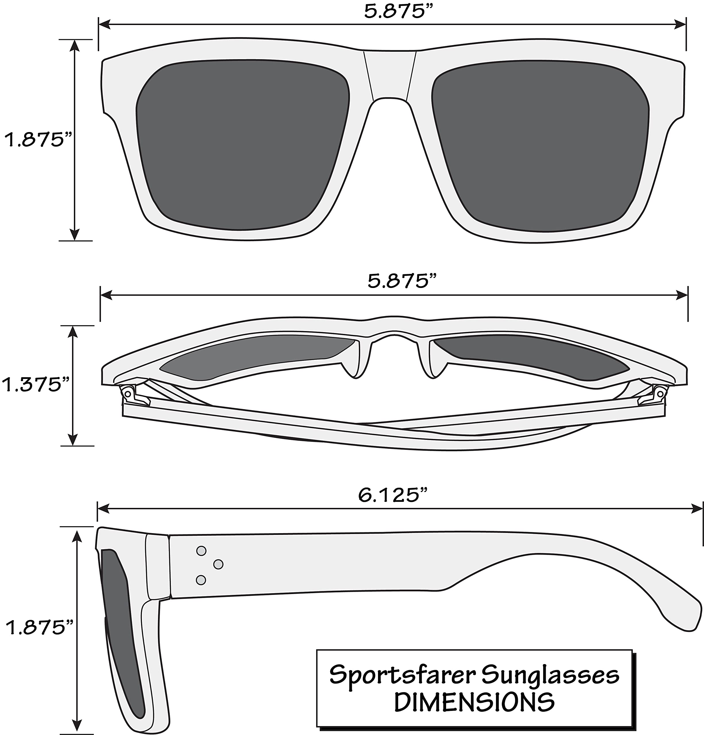 Siskiyou Rectangle Sunglasses for Women & Men - UV Protection, Polarized, Stylish & Lightweight - Perfect for Driving, Beach, Outdoor Activities & Fashion Accessories