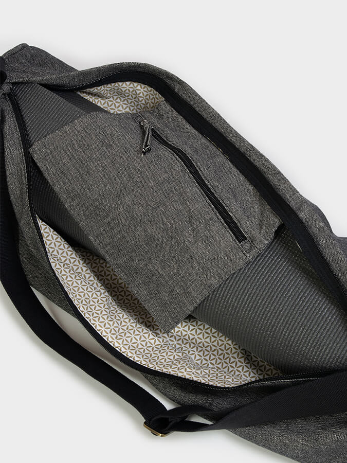 Organic Cotton Two-Toned Yoga Mat Bag for Women & Men - Eco-Friendly Yoga Studio Accessory - Perfect for Gym, Travel & Home Practice