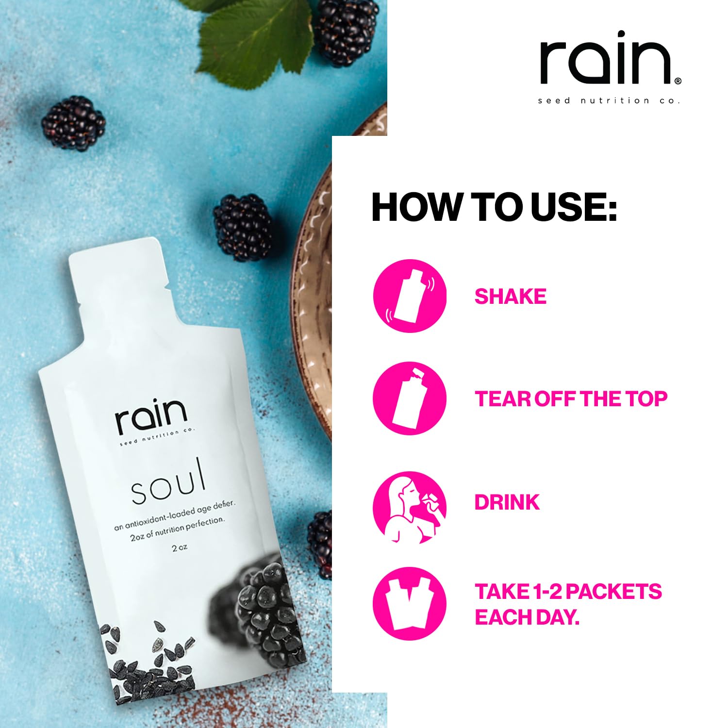 Soul Super Supplement - Powerful Nutrient-Rich Formula with Vitality-Boosting Ingredients for Wellness & Immune Support - 60 Pouches (2 Boxes) - Ideal for Daily Energy, Immune Health & Active Lifestyle