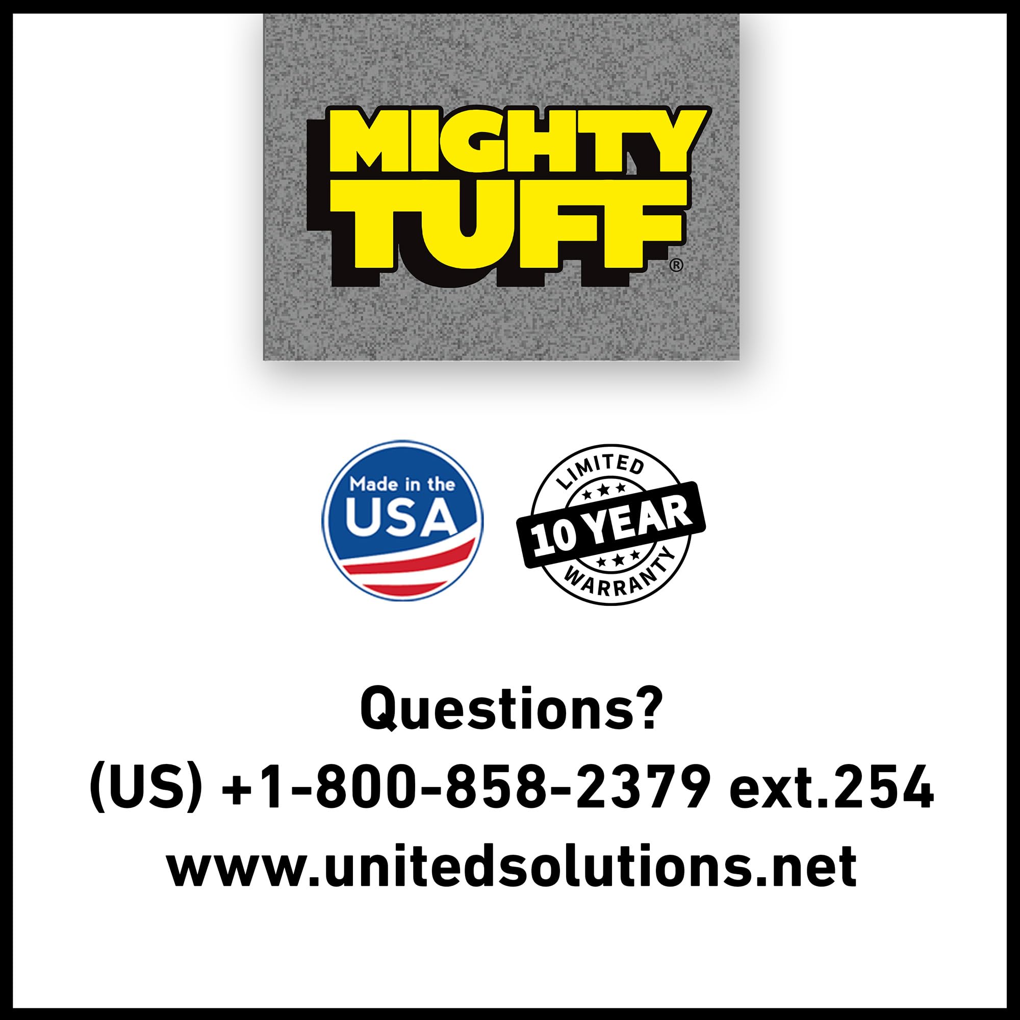 Mighty Tuff 50-Gallon Wheeled Trash Can - Heavy Duty Outdoor Garbage Bin with Lid & Wheels - Durable, Weather-Resistant for Home, Yard, Garage & Commercial Use