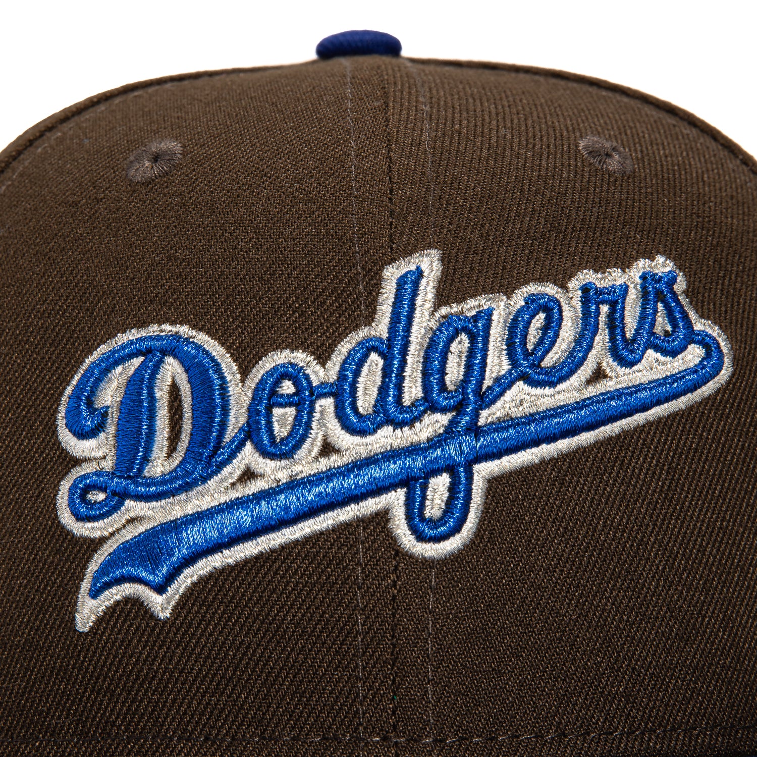 New Era 59Fifty Los Angeles Dodgers 1988 World Series Patch Snapback Hat - Brown & Royal Blue - Vintage Baseball Cap for Men, Game Day & Streetwear Fashion