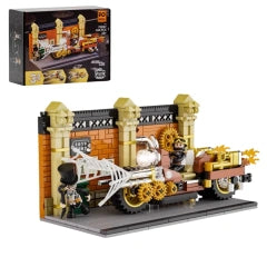 FunWhole F9067 Steampunk World Motorcycle Chase Building Blocks Set - Creative DIY Model Kit for Adults & Teens - Perfect for Home Decoration, Gift Giving & Collector's Display