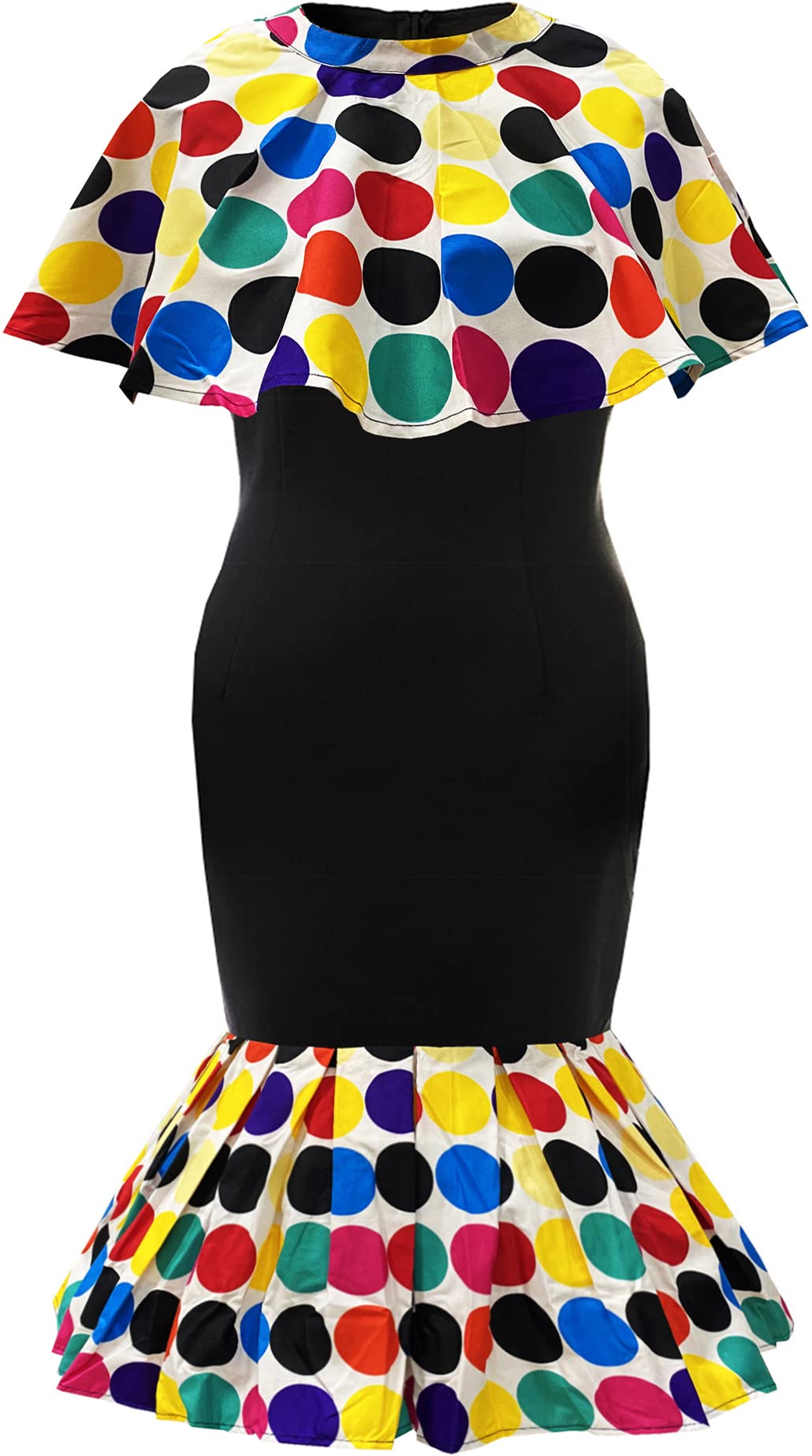 DOAFRIAFRI Women's African Print Casual Dress - Ankara Wax Tribal Maxi Dress for Summer, Beach, Parties & Cultural Events