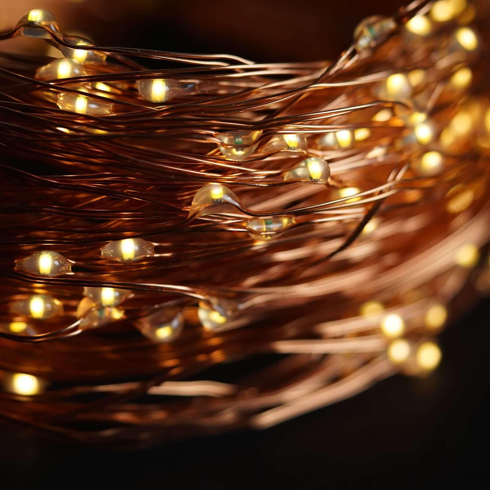 Efavormart 200 LED Warm White Fairy Lights for Wedding Party Decor - Battery Operated String Lights
