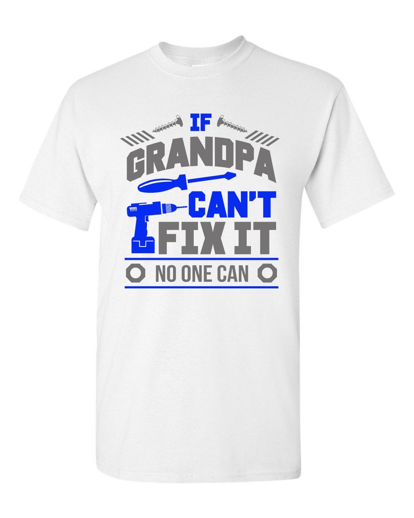 Funny Mechanic Tools T-Shirt for Adults - 'If Grandpa Can't Fix It No One Can' Humorous Gift for Car Lovers & DIY Enthusiasts - Perfect for Work, Gifts & Casual Wear