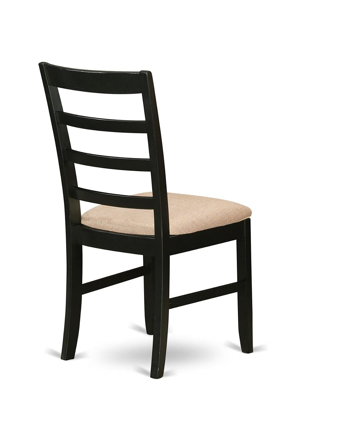 East West Furniture LYPF5-CAP-C Lynfield 5-Piece Kitchen Dining Set for 4 - 36x66 Inch Rectangle Table with Butterfly Leaf Extension & 4 Linen Upholstered Chairs | Perfect for Small Spaces, Breakfast Nooks & Cozy Family Meals