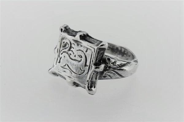 Sterling Silver 8-Point Square Seal Ring for Men & Women - Elegant Jewelry Gift for Weddings, Engagements & Special Occasions