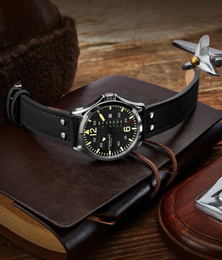 Aeronaut 3916 43mm Quartz Aviator Watch for Men - Stylish Pilot Chronograph for Aviation Enthusiasts & Everyday Wear
