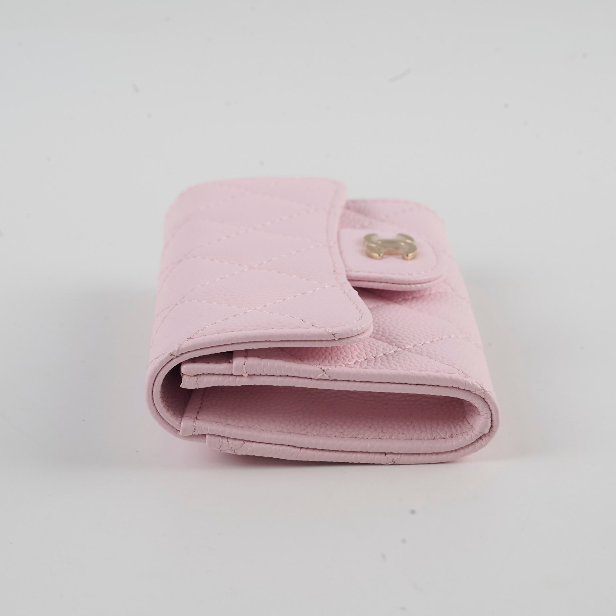 Chanel Caviar Quilted Flap Card Holder in Baby Pink - 32 Series | Luxury Compact Wallet for Everyday Use & Special Occasions