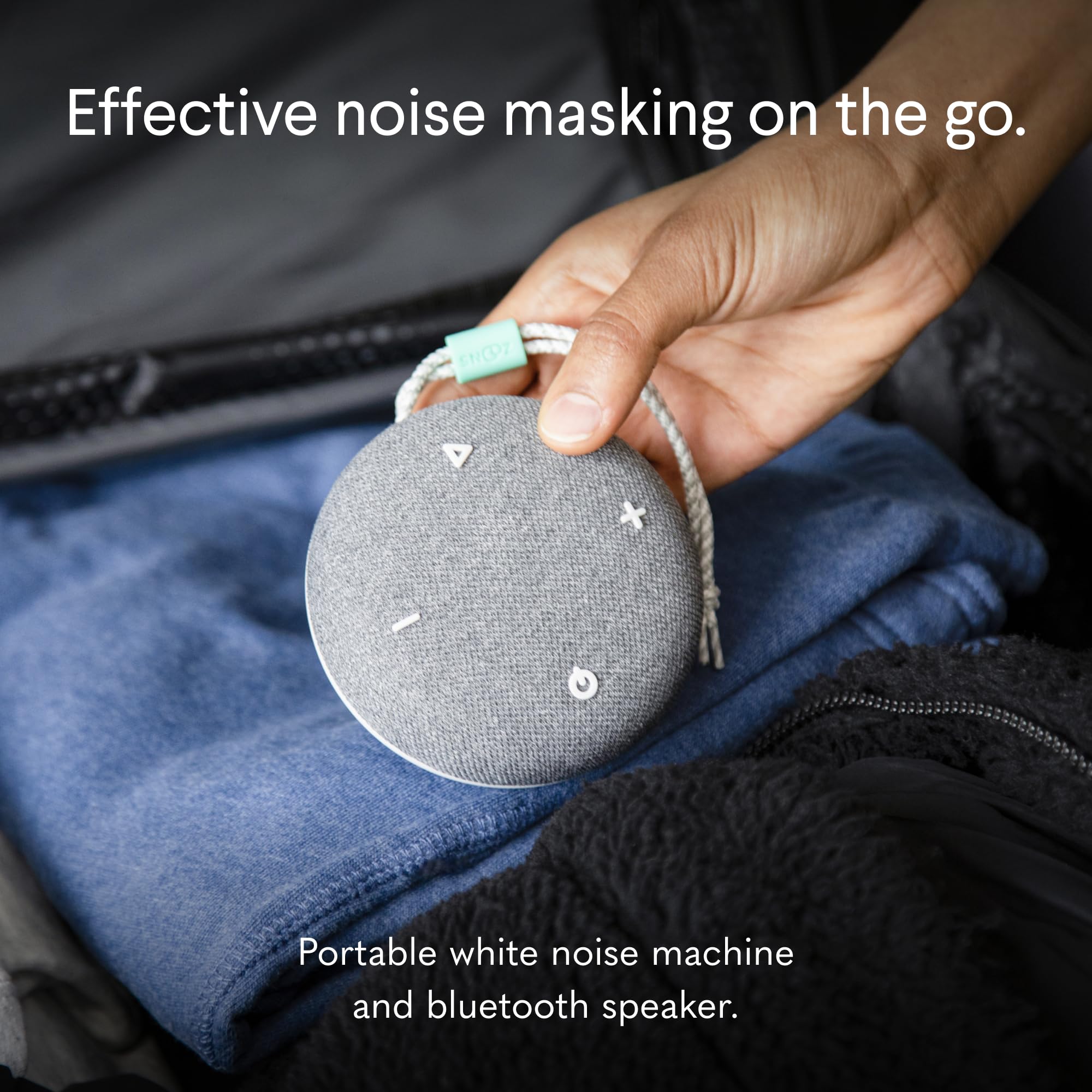 SNOOZ White Noise Sound Machine & SNOOZ Go Ultra Portable Sound Machine Bundle - Soothing Sleep Aid for Babies, Adults & Travel | Home, Office & Nursery Use