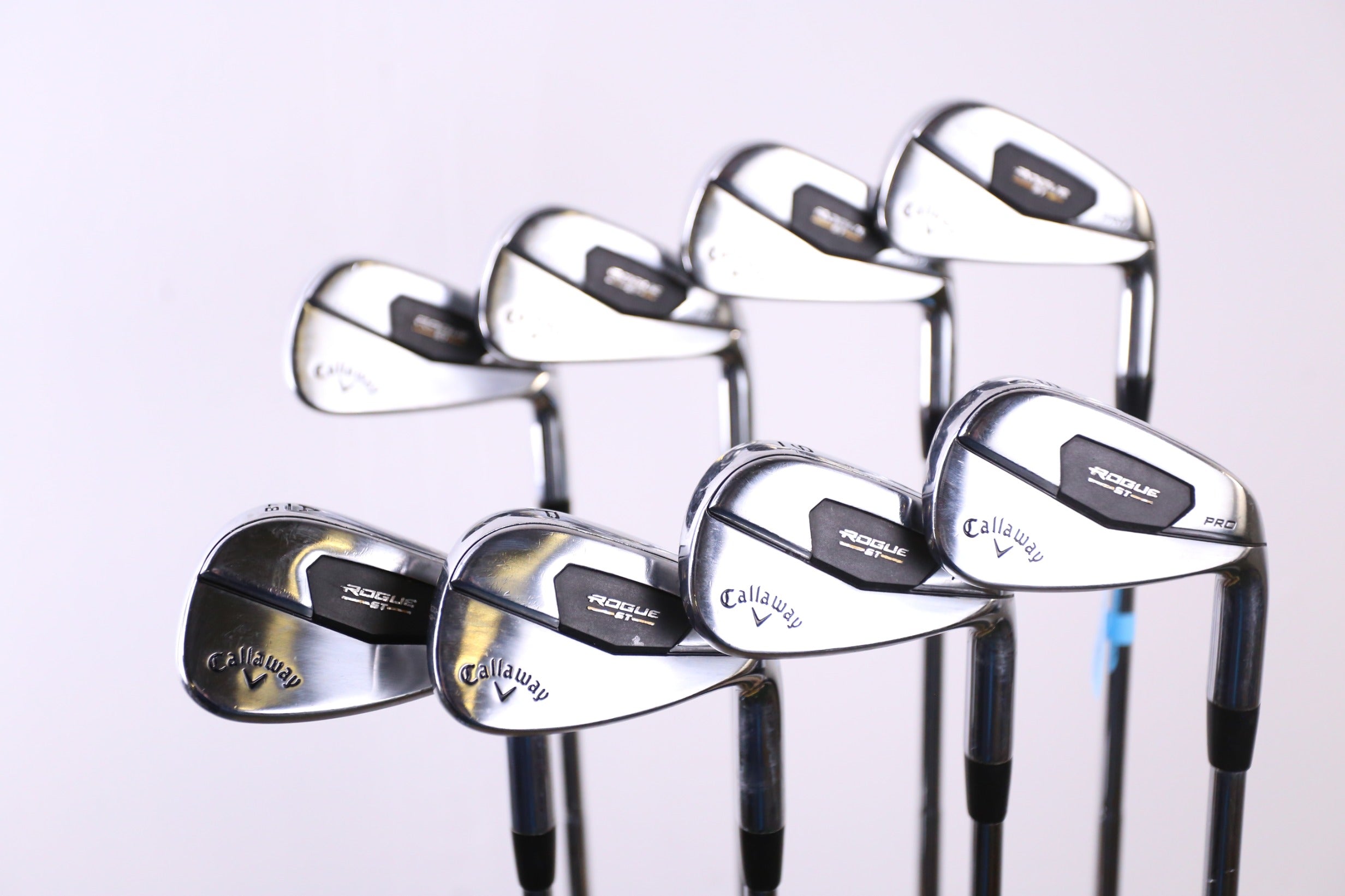 Used Callaway Rogue ST Pro Iron Set 4-AW Right Handed Extra Stiff Flex Golf Clubs - Perfect for Low Handicap Players & Tournament Play