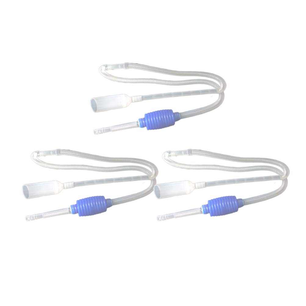 Balacoo 3pcs Aquarium Vacuum Siphon Pump - Fish Tank Cleaner for Betta Fish Care