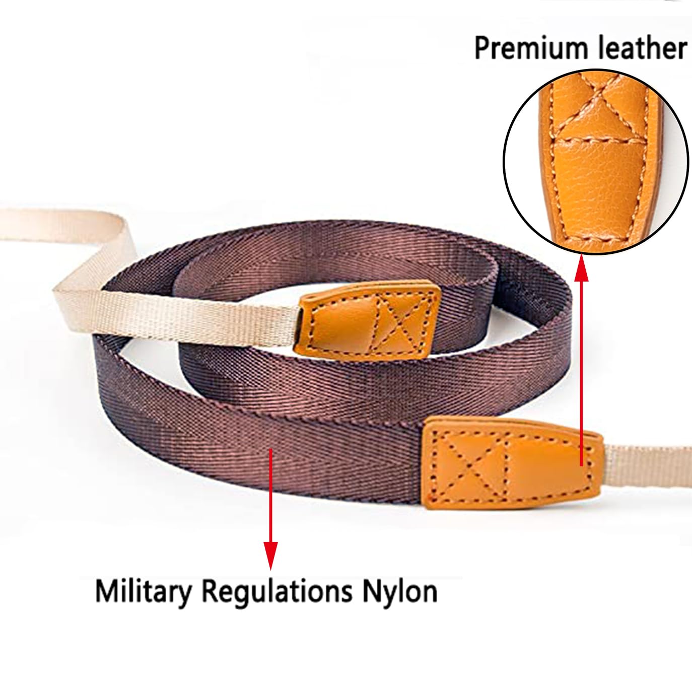 Premium Quick-Release Camera Neck Strap for Mirrorless Cameras - Adjustable & Comfortable (Brown) | Perfect for Travel, Street Photography & Professional Shoots