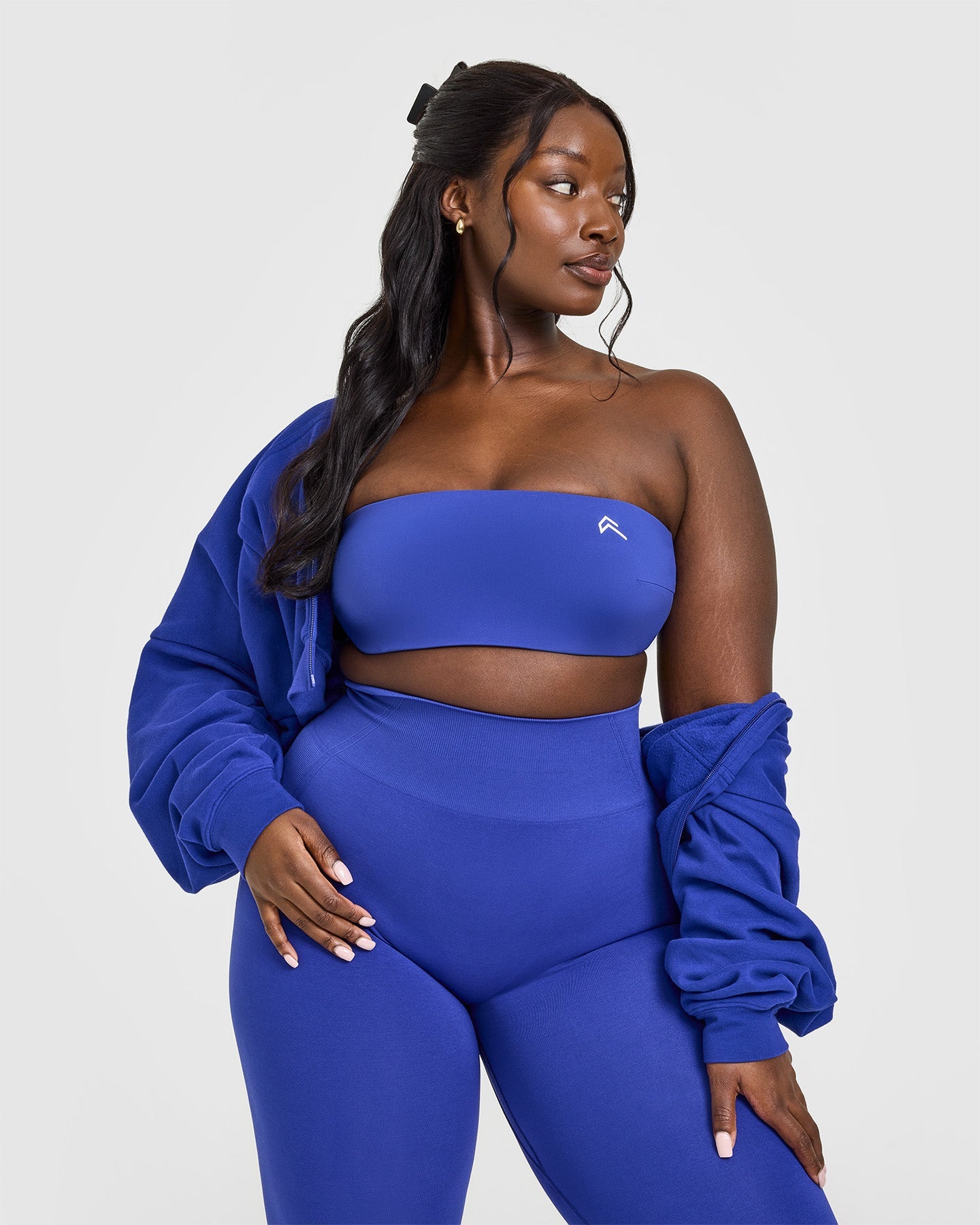 Unified Micro Bandeau Bralette - Wireless Comfort Bra in Space Blue | Seamless Yoga Bralette for Workouts, Lounge & Everyday Wear