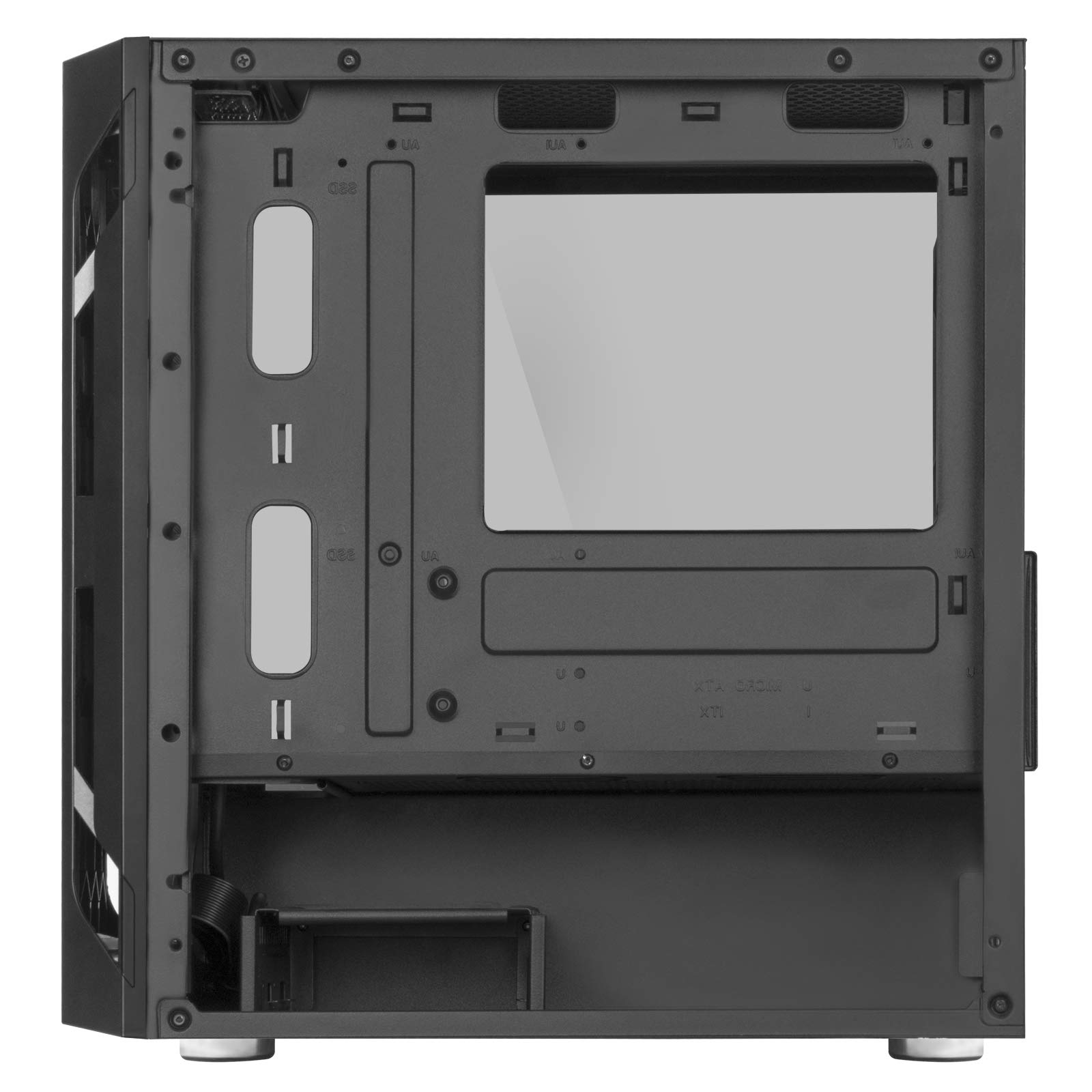 SilverStone FARA H1M PRO Black Micro-ATX PC Case with Tempered Glass Side Panel & 3 ARGB Fans - Compact Gaming Tower for High-Airflow Builds, Perfect for Esports and Streaming Setups
