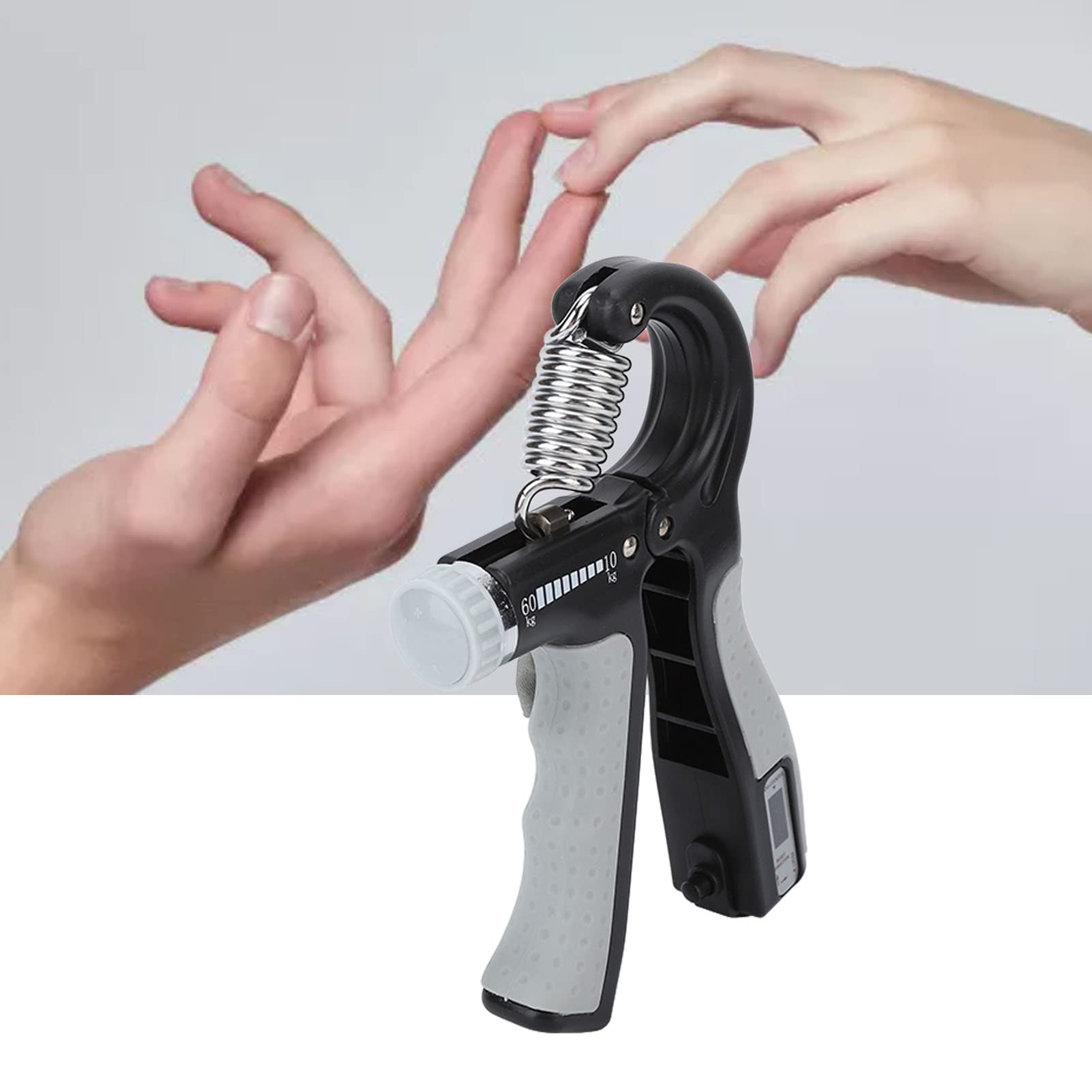 Adjustable Hand Grip Strengthener - Portable Grip Strength Trainer for Rehabilitation & Workouts - Improve Hand Strength for Athletes, Musicians & Office Workers