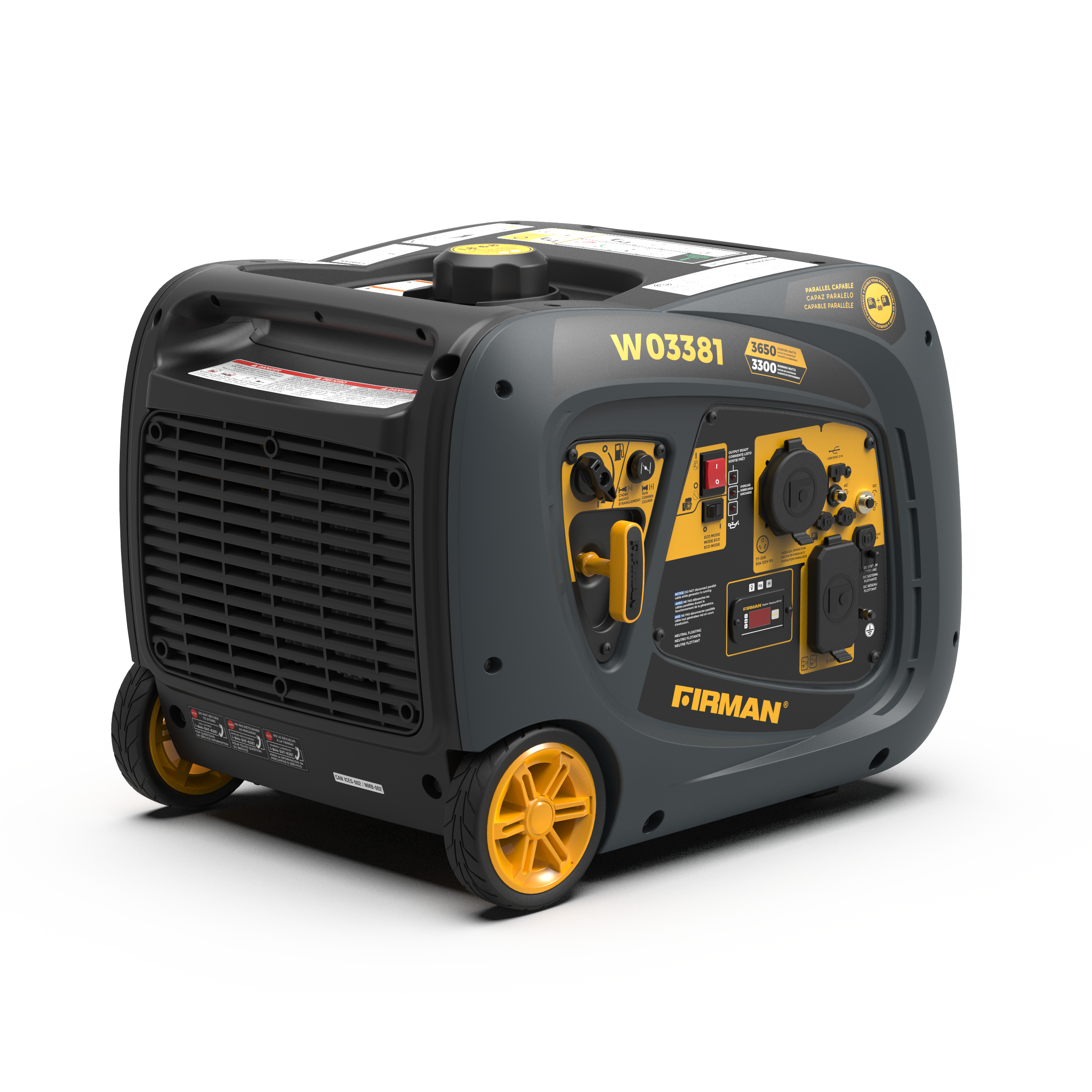 3650W Portable Inverter Generator with Recoil Start - Quiet, Reliable Power for Camping, RV Trips & Emergency Backup