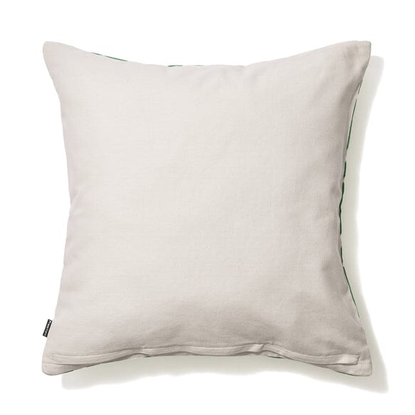 Premium Chidori Flock Pillow Cover 18x18 Inches - Soft Velvet Cushion Case for Sofa, Bed, Chair (White & Green) - Home Decor, Living Room, Bedroom Accessories